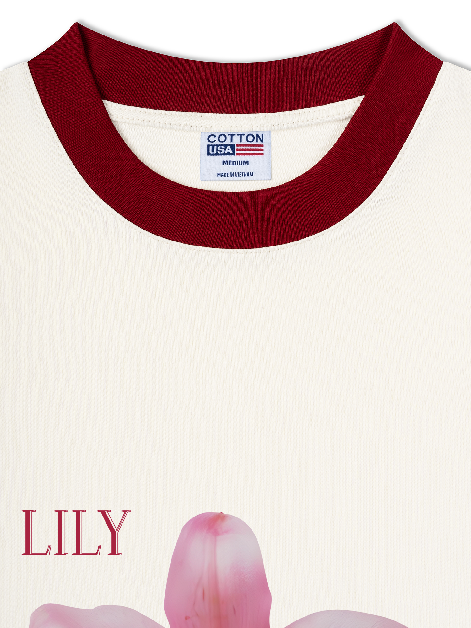 Áo Thun Ringer Relaxed Fit Floral Lily_s language