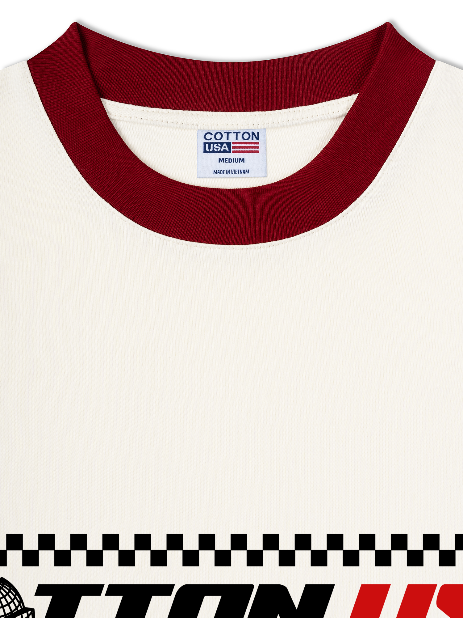 Áo Thun Ringer Relaxed Fit USA Target Mode