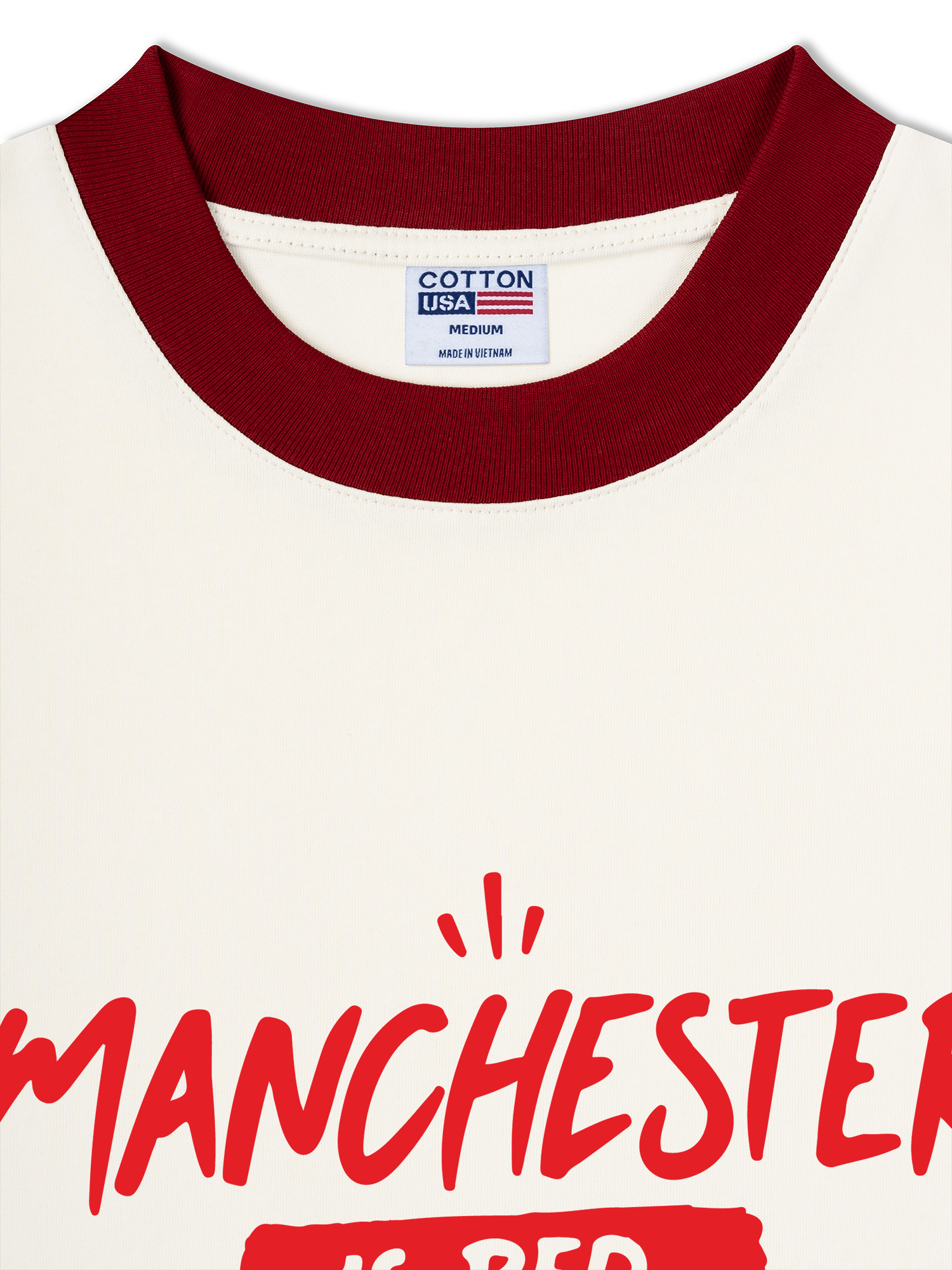 Áo Thun Ringer Relaxed Fit Manchester Is Red