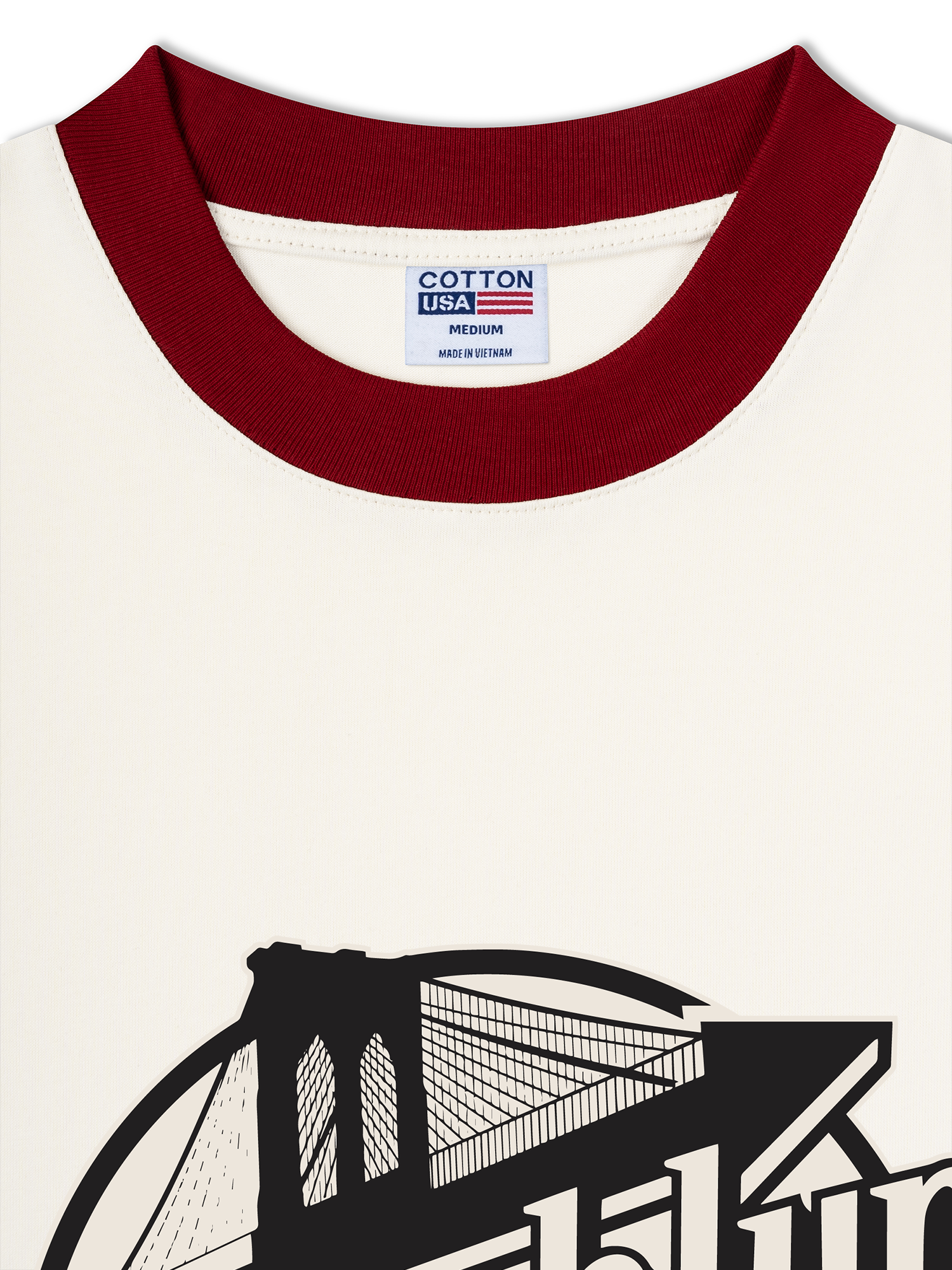 Áo Thun Ringer Relaxed Fit USA Brooklyn East Of The East