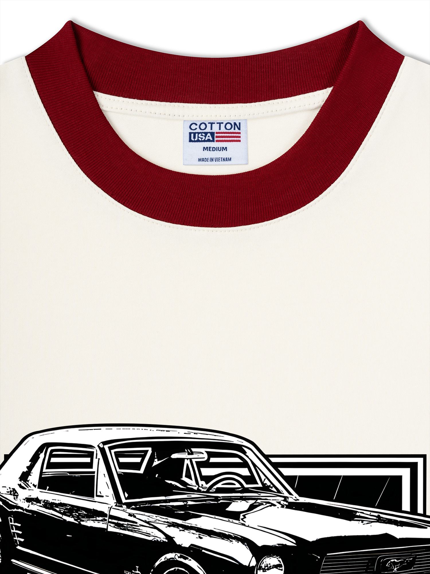 Áo Thun Ringer Relaxed Fit Mustang 66