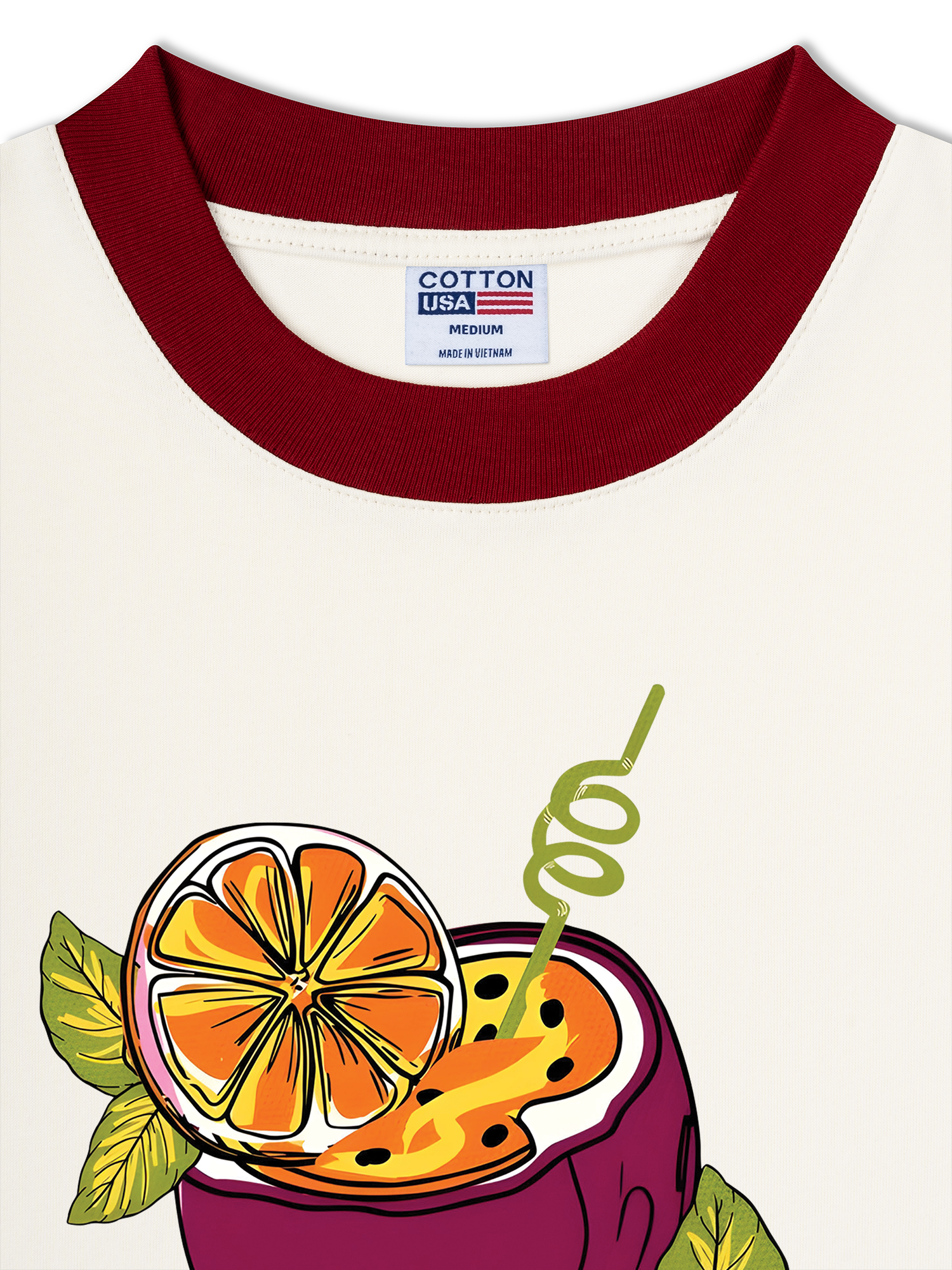 Áo Thun Ringer Relaxed Fit Tropical Passion Fruit