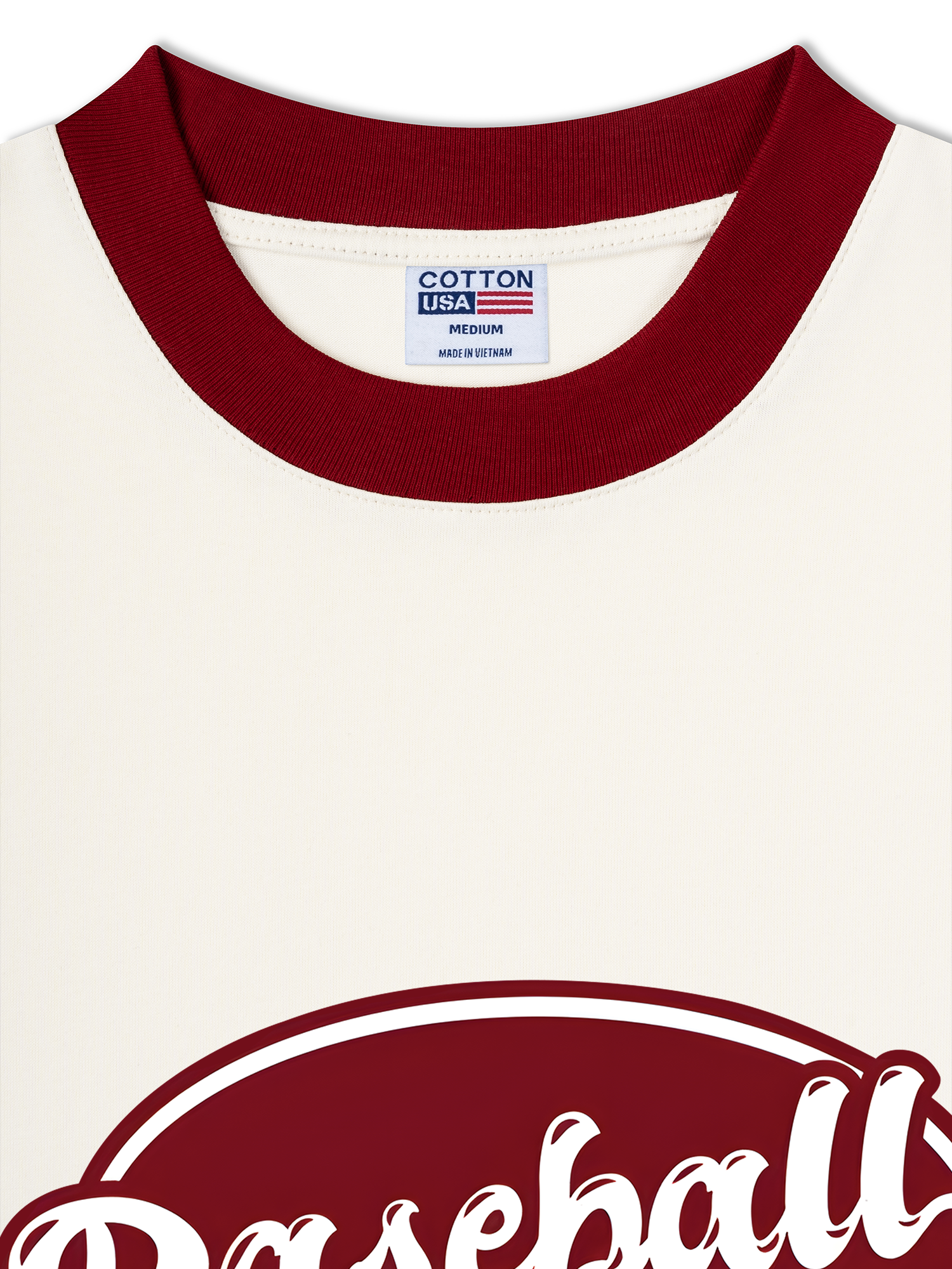 Áo Thun Ringer Relaxed Fit Baseball Retro