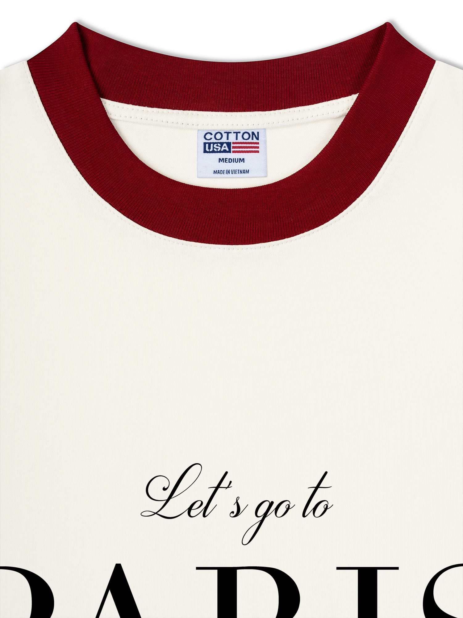 Áo Thun Ringer Relaxed Fit City Let's go to Paris