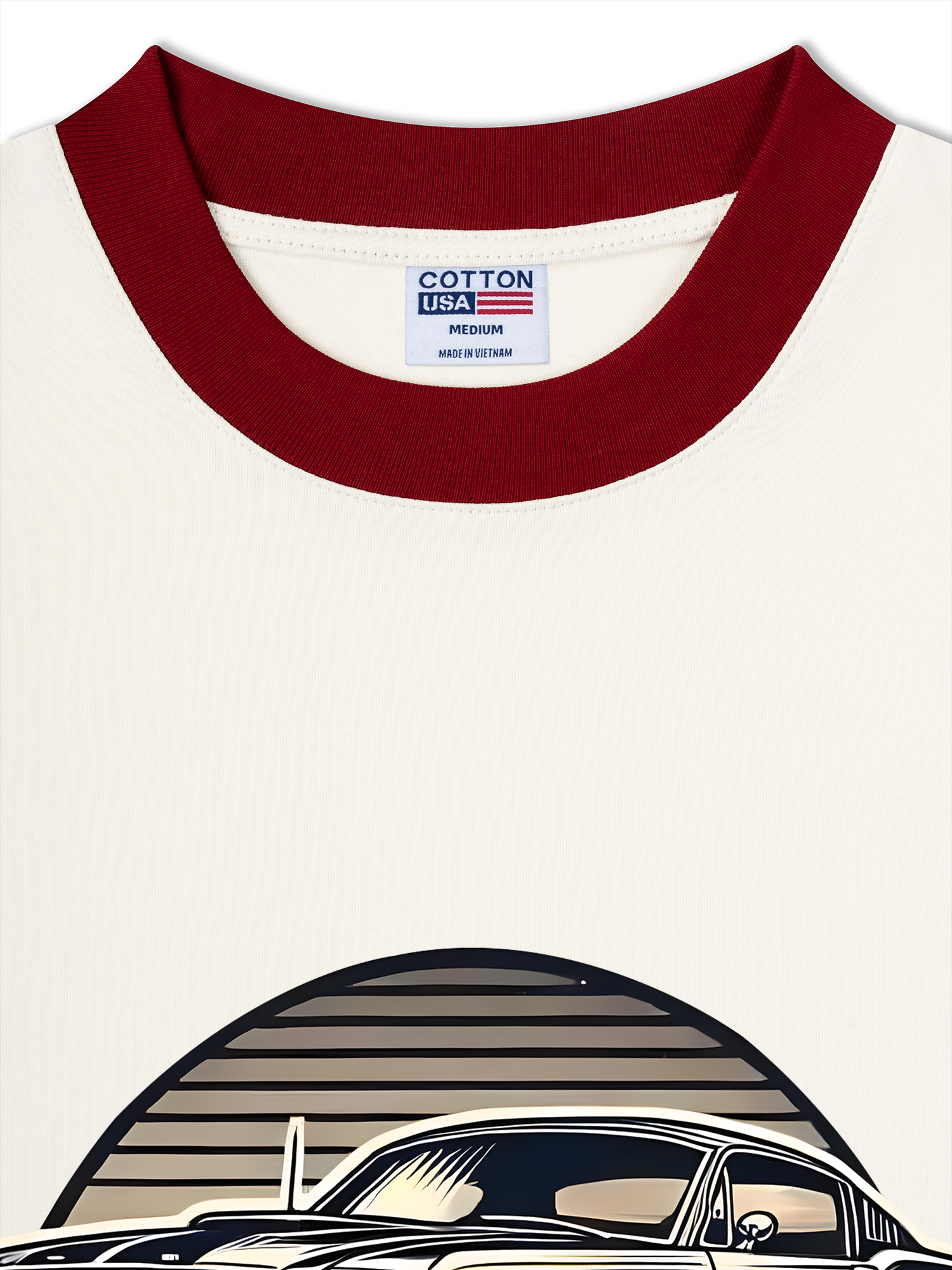 Áo Thun Ringer Relaxed Fit Mustang Fans