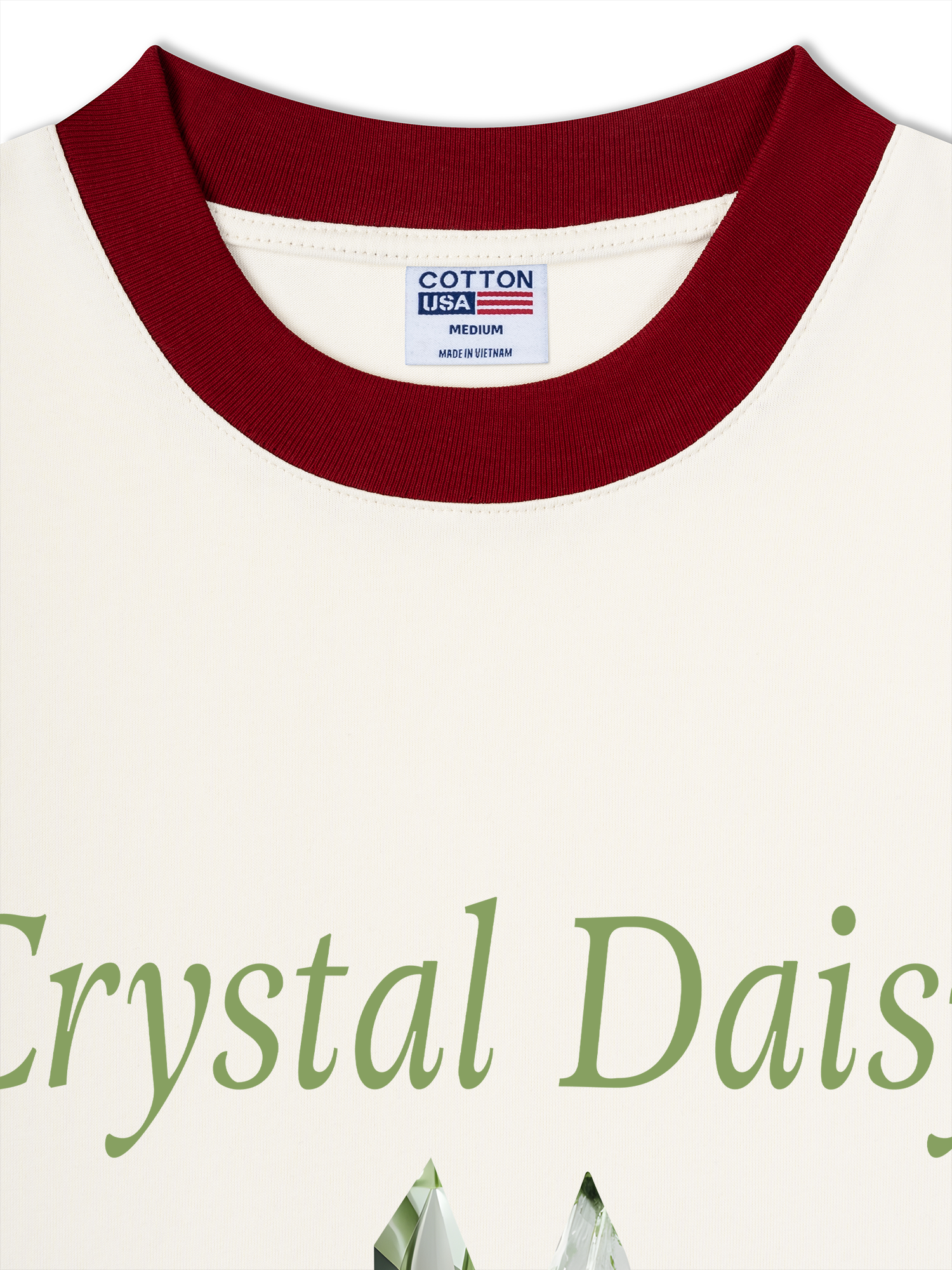 Áo Thun Ringer Relaxed Fit Floral Crytsal Daisy