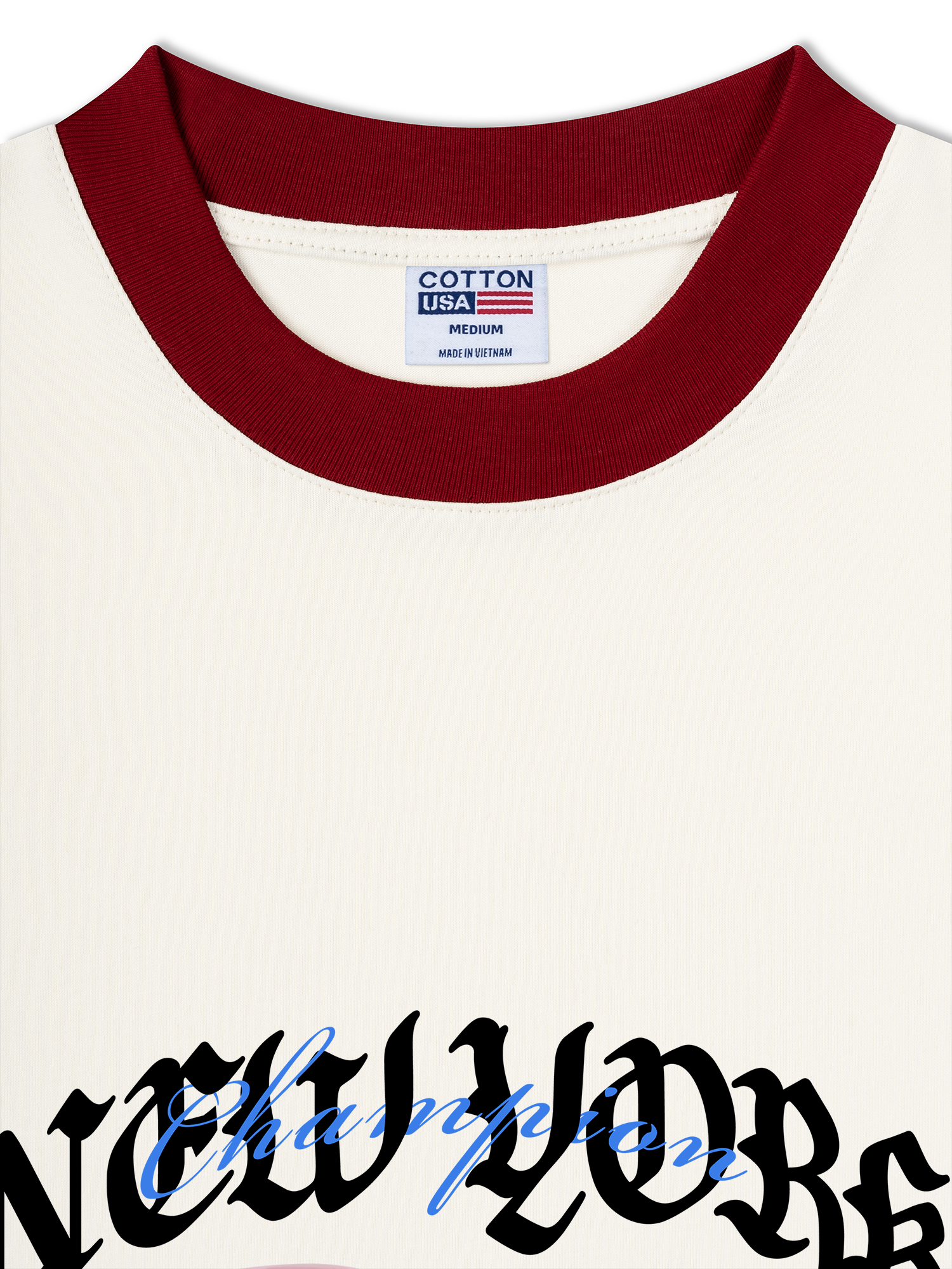 Áo Thun Ringer Relaxed Fit Champions New York Boxing