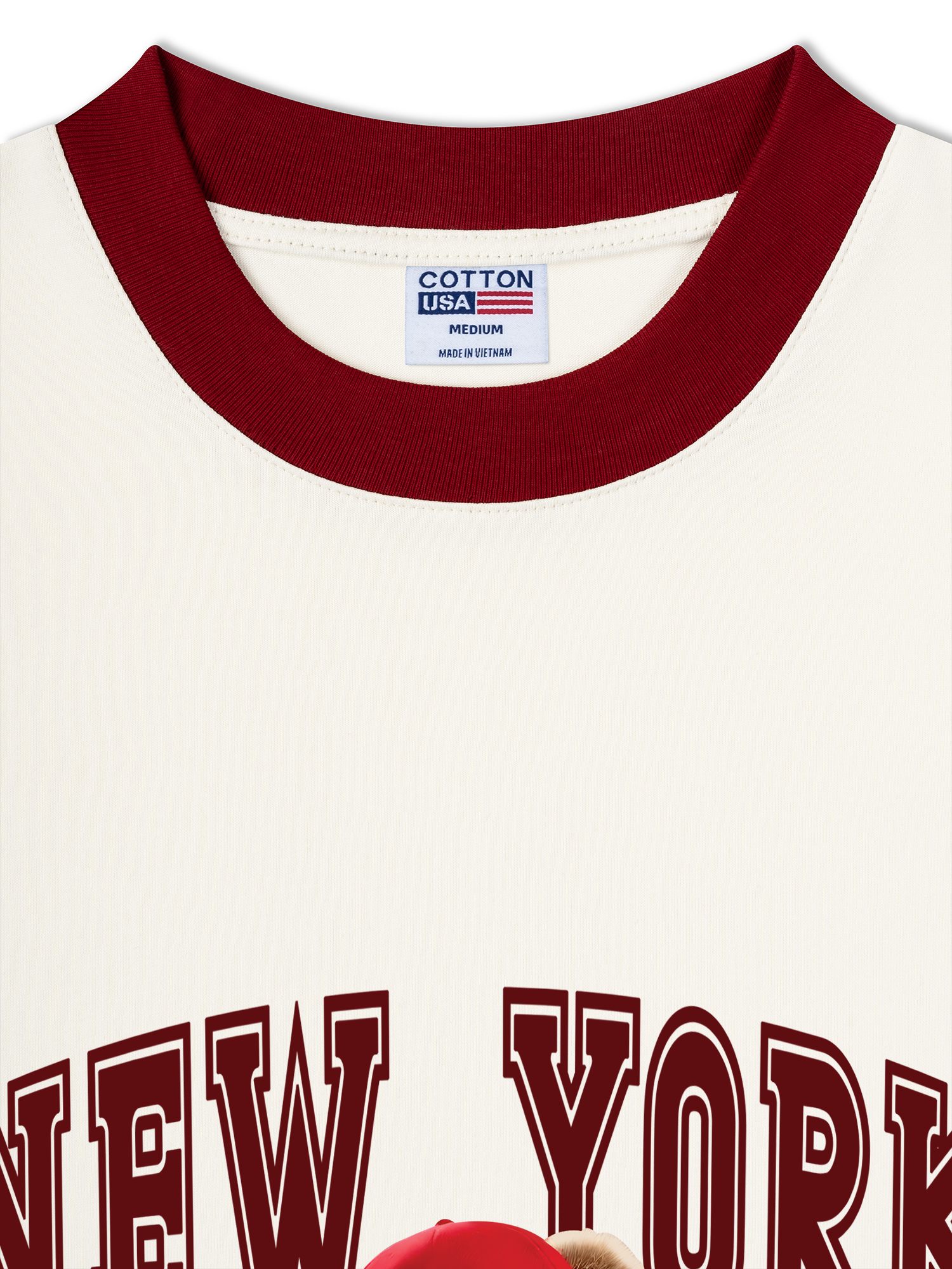 Áo Thun Ringer Relaxed Fit Baseball Authentic Teddy