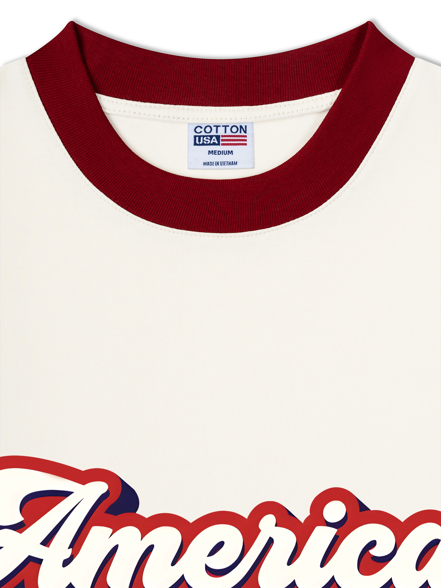 Áo Thun Ringer Relaxed Fit USA Vintage America