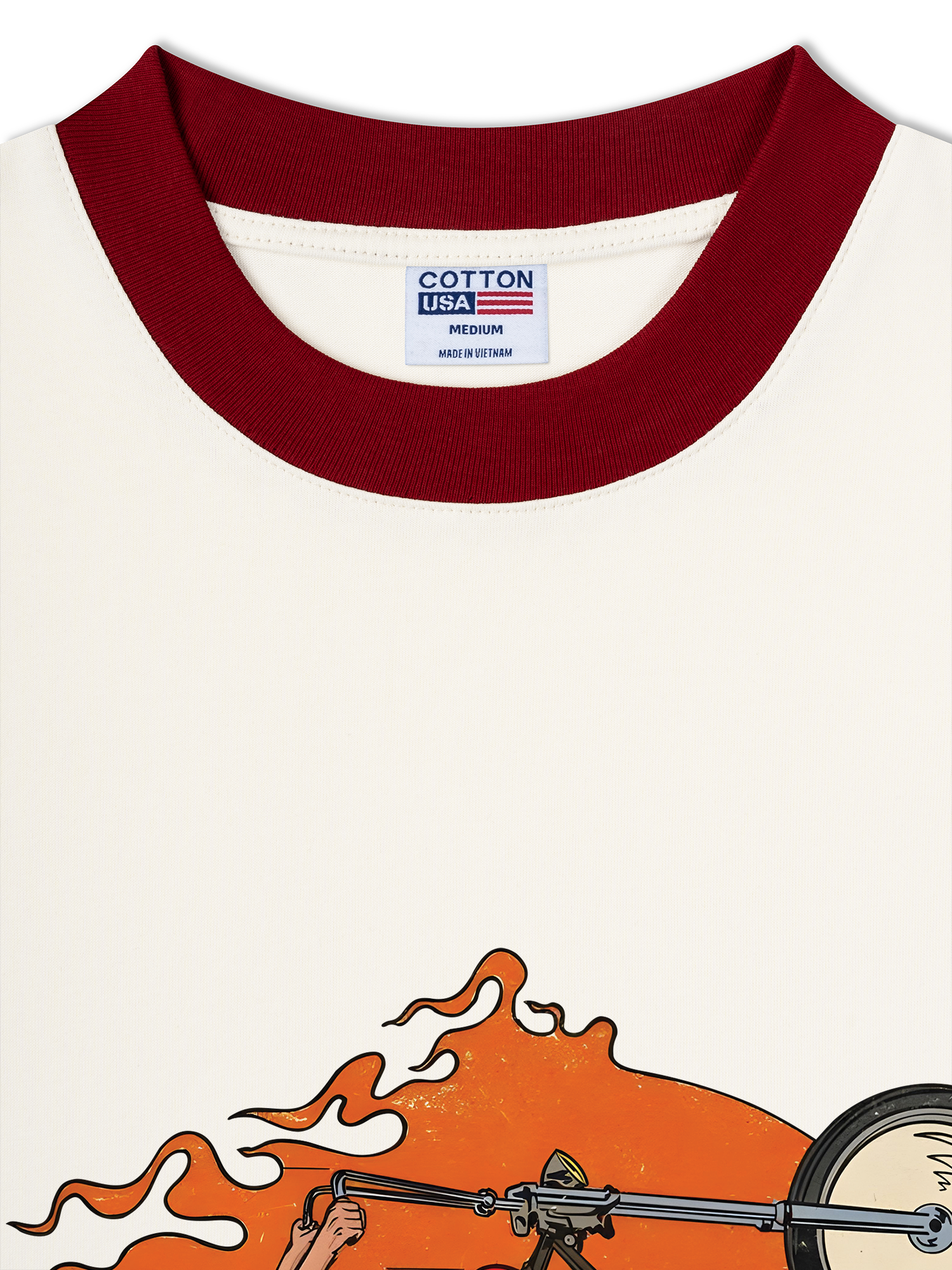 Áo Thun Ringer Relaxed Fit Born To Ride