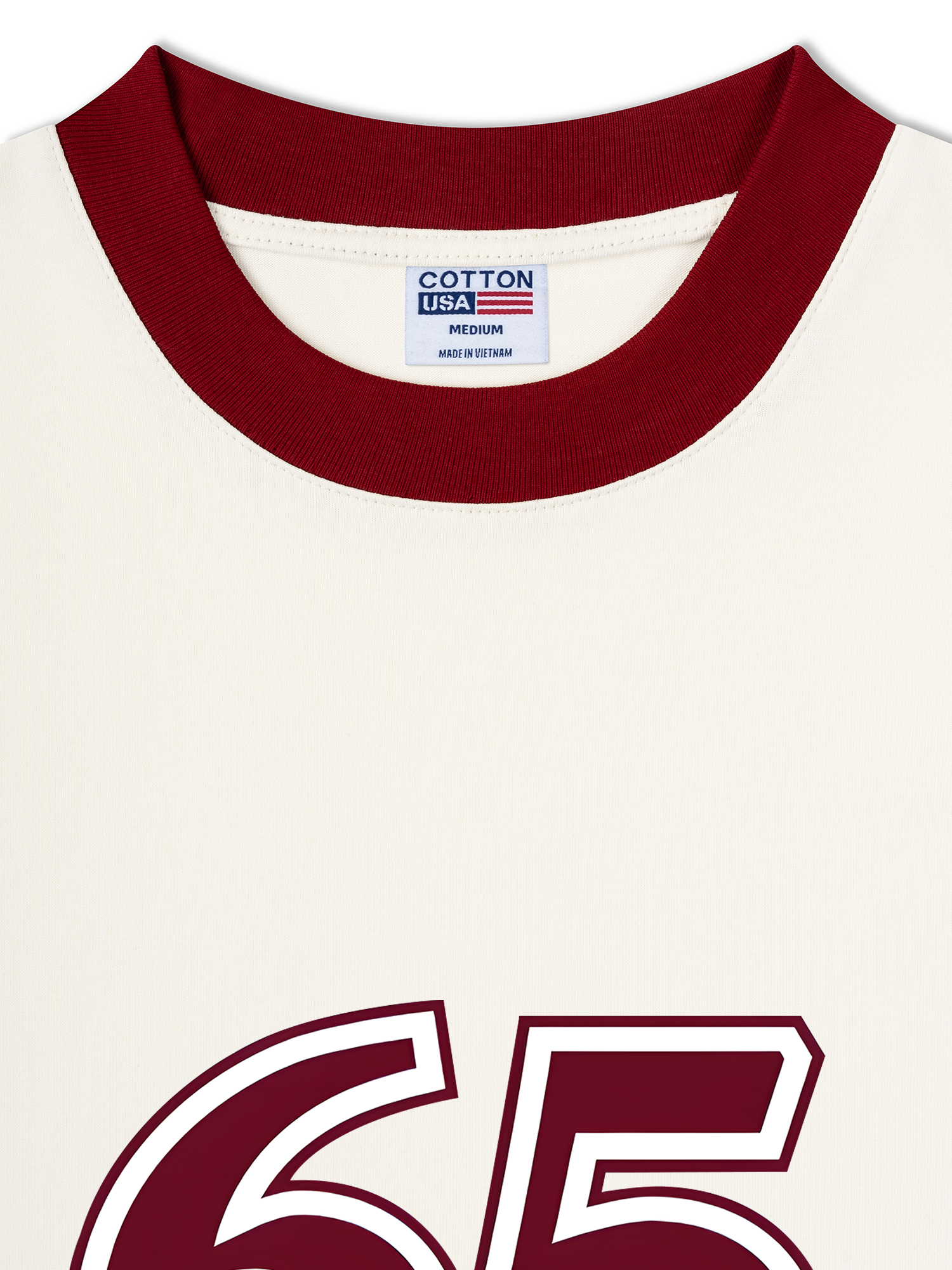 Áo Thun Ringer Relaxed Fit Mustang Red Version Retro