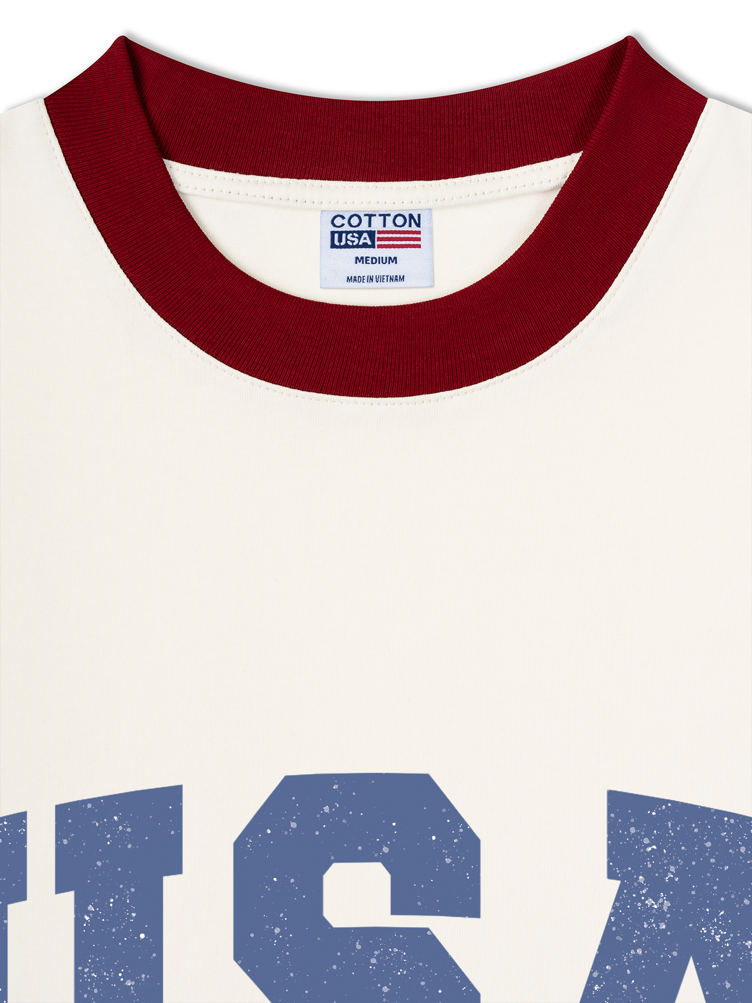 Áo Thun Ringer Relaxed Fit USA Vintage United State