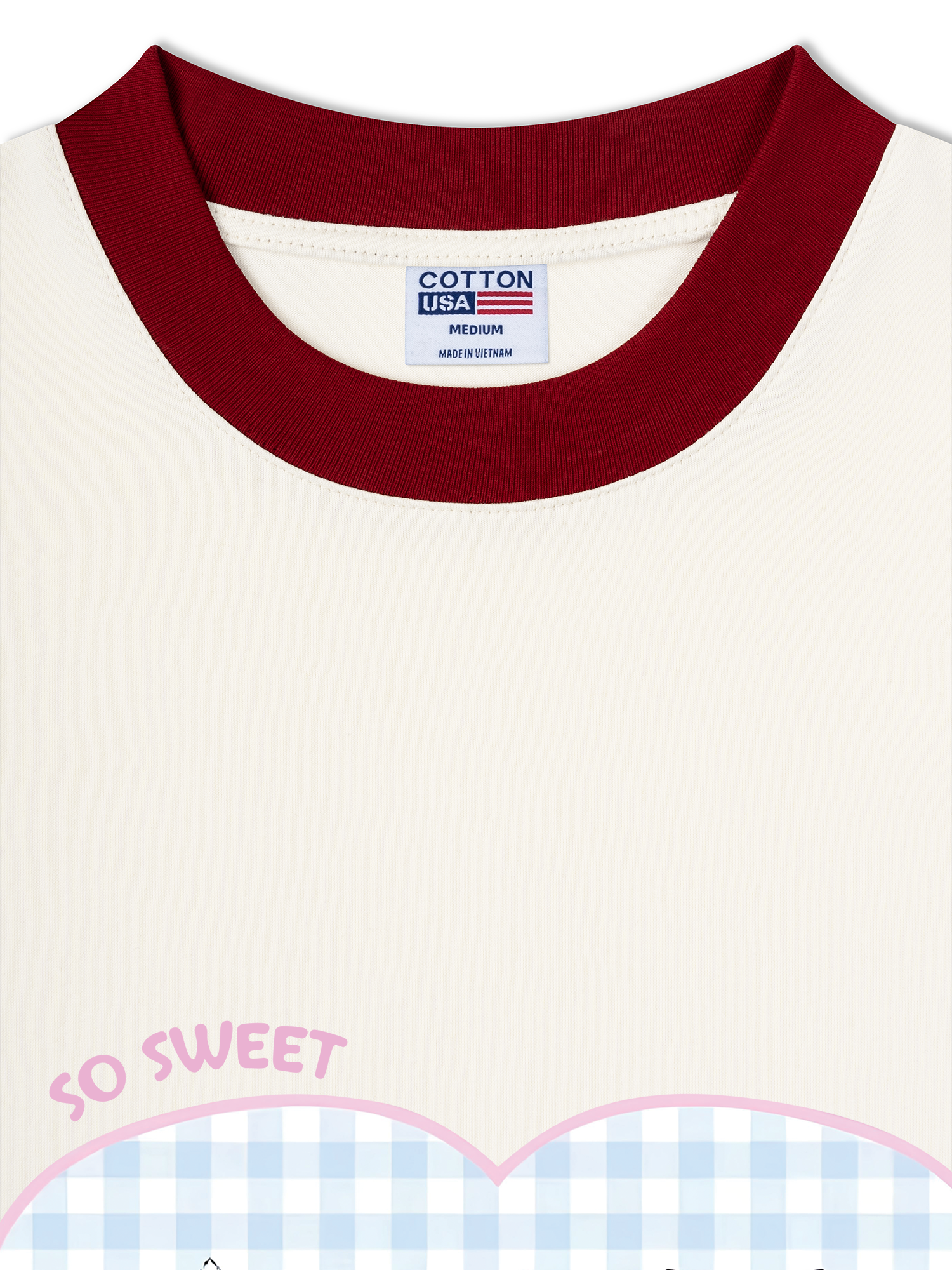 Áo Thun Ringer Relaxed Fit So Sweet Baby Cat