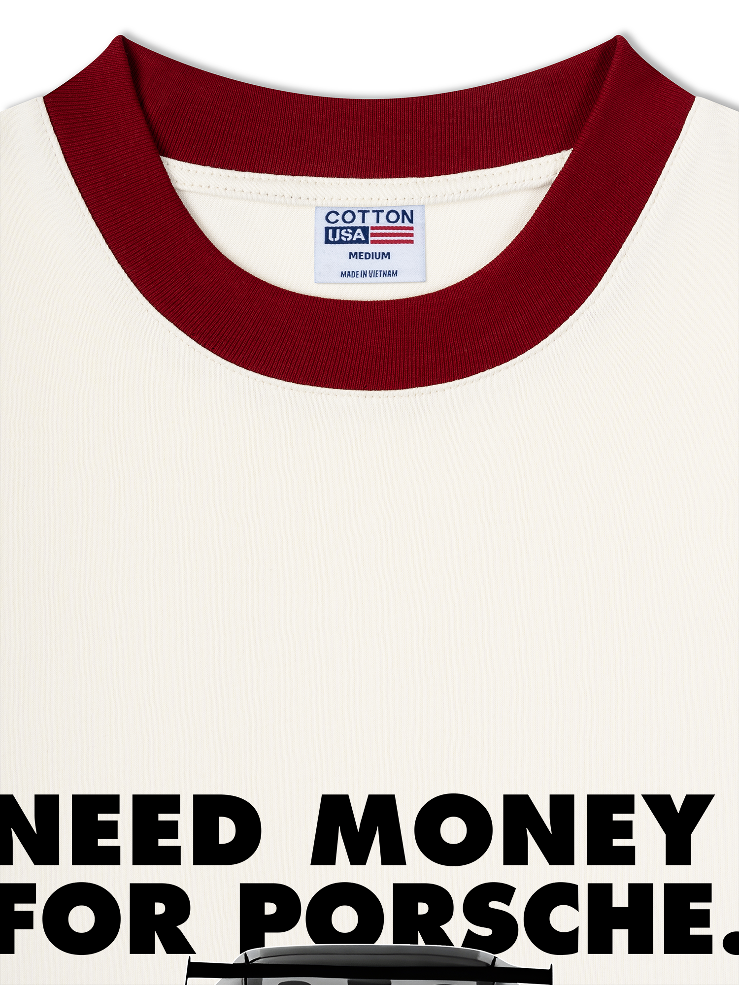 Áo Thun Ringer Relaxed Fit Porsche All Black 911 GT3RS