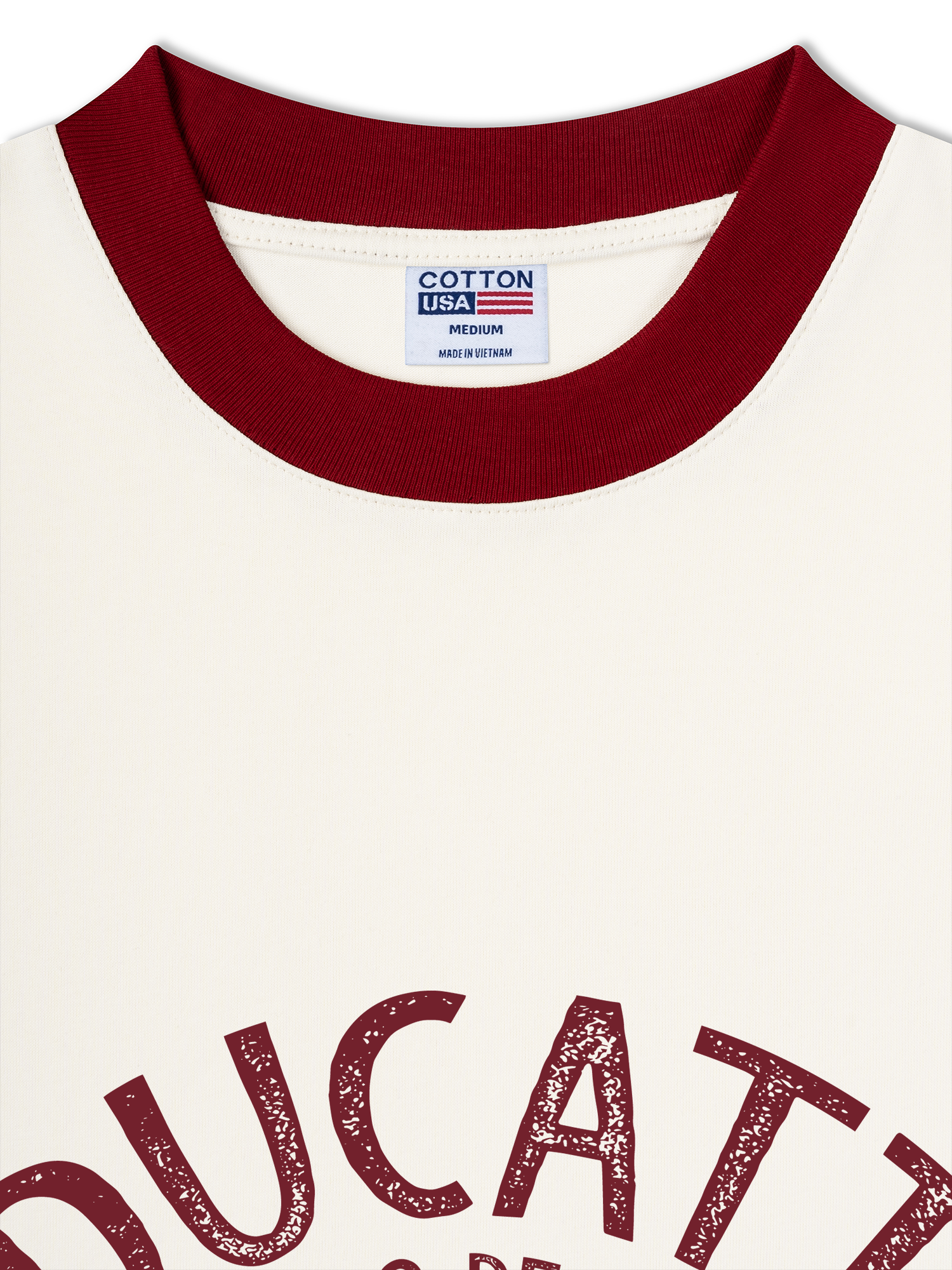 Áo Thun Ringer Relaxed Fit Ducati Vintage Vibes