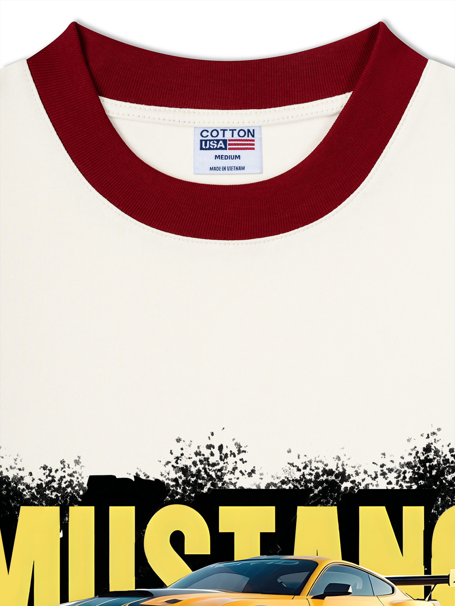 Áo Thun Ringer Relaxed Fit Mustang Yellow Version