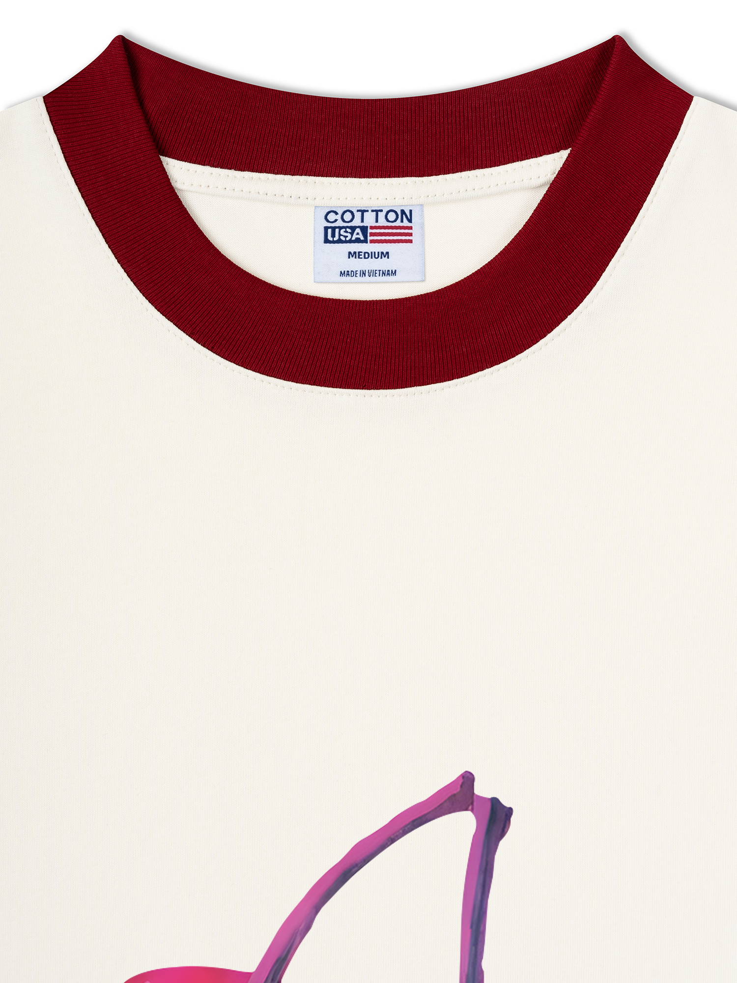 Áo Thun Ringer Relaxed Fit Tropical Purple Cherry