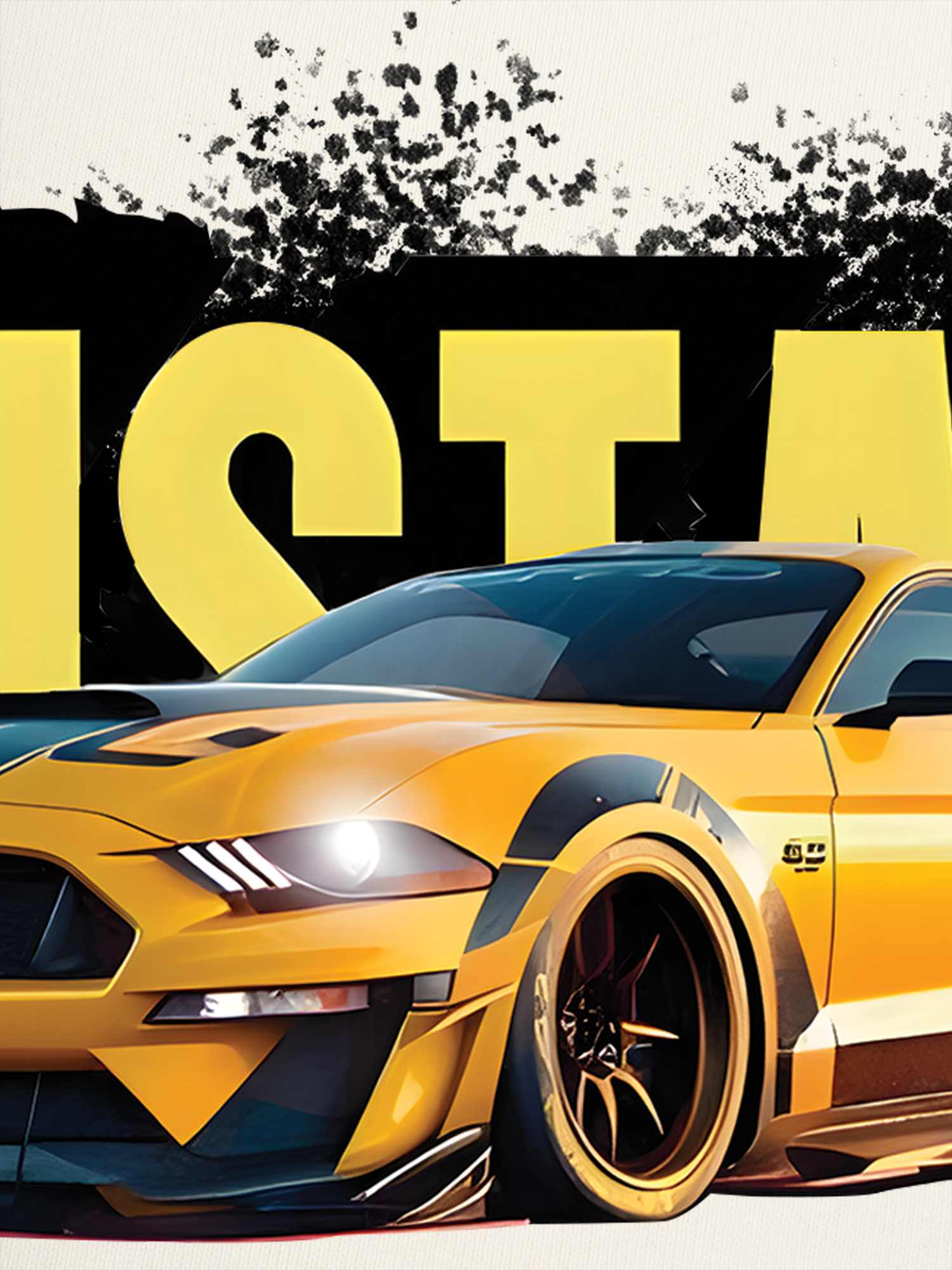 Áo Thun Ringer Relaxed Fit Mustang Yellow Version