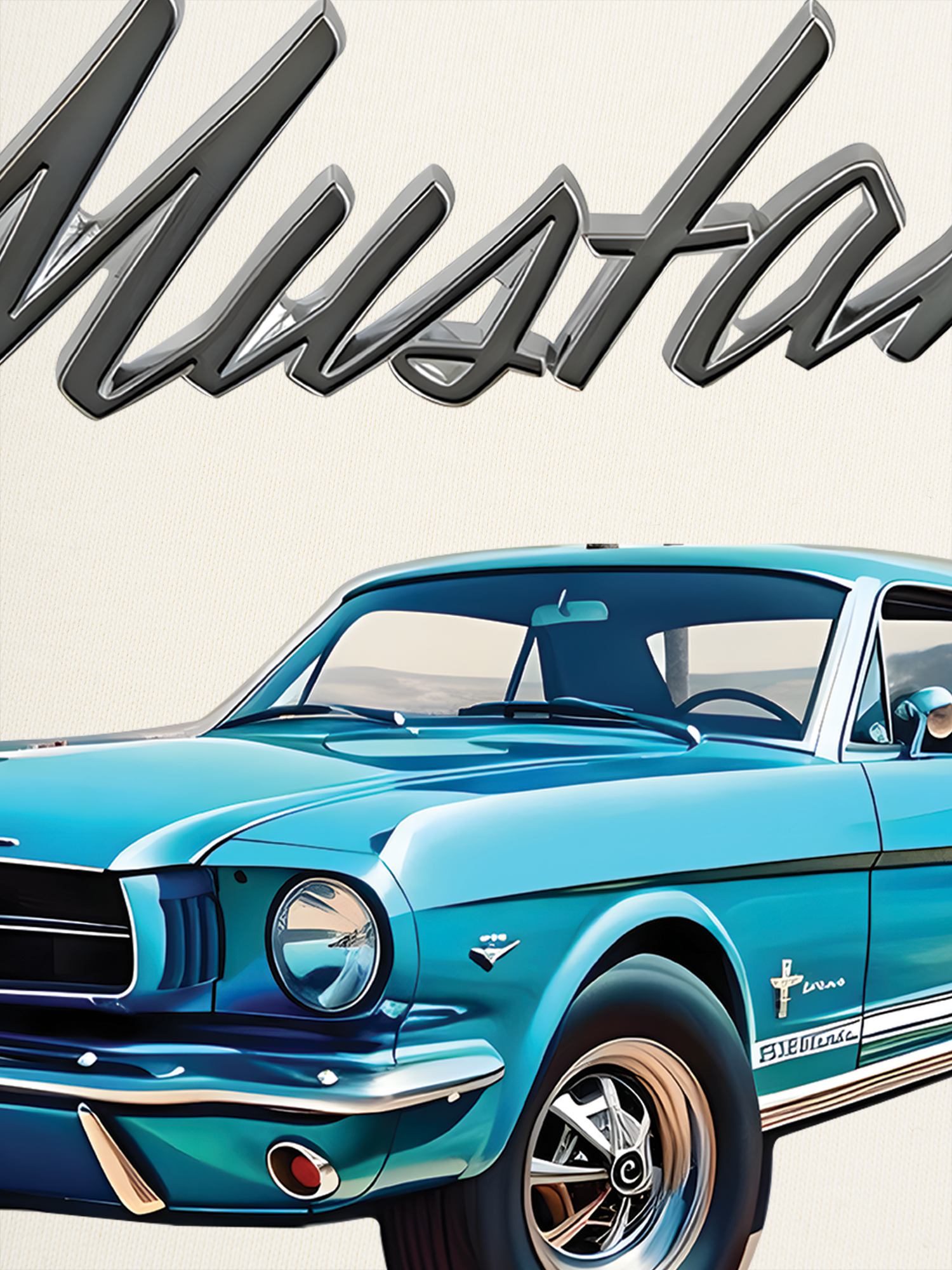 Áo Thun Ringer Relaxed Fit Mustang Blue Retro