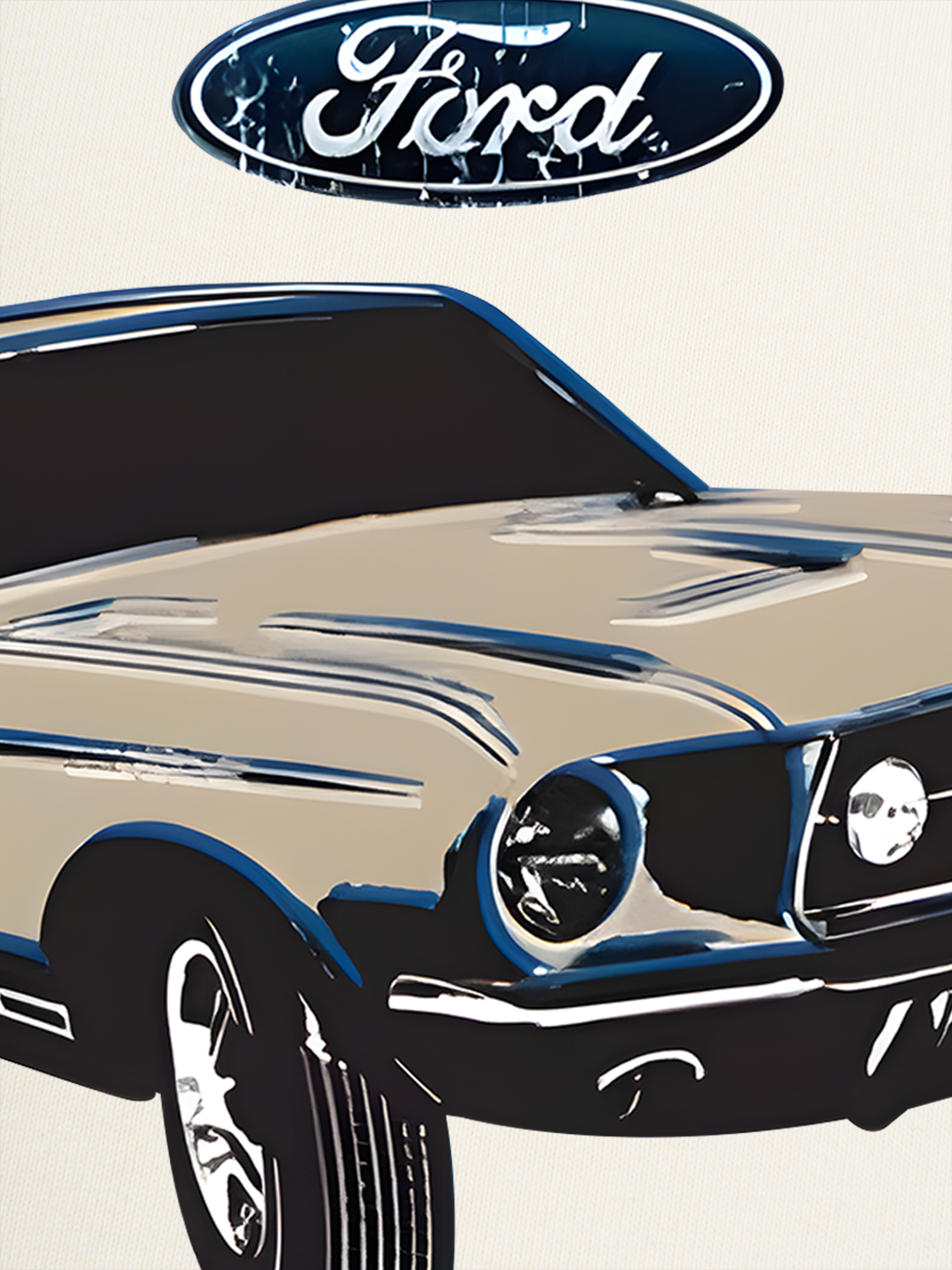 Áo Thun Ringer Relaxed Fit Mustang Ford Retro 90s