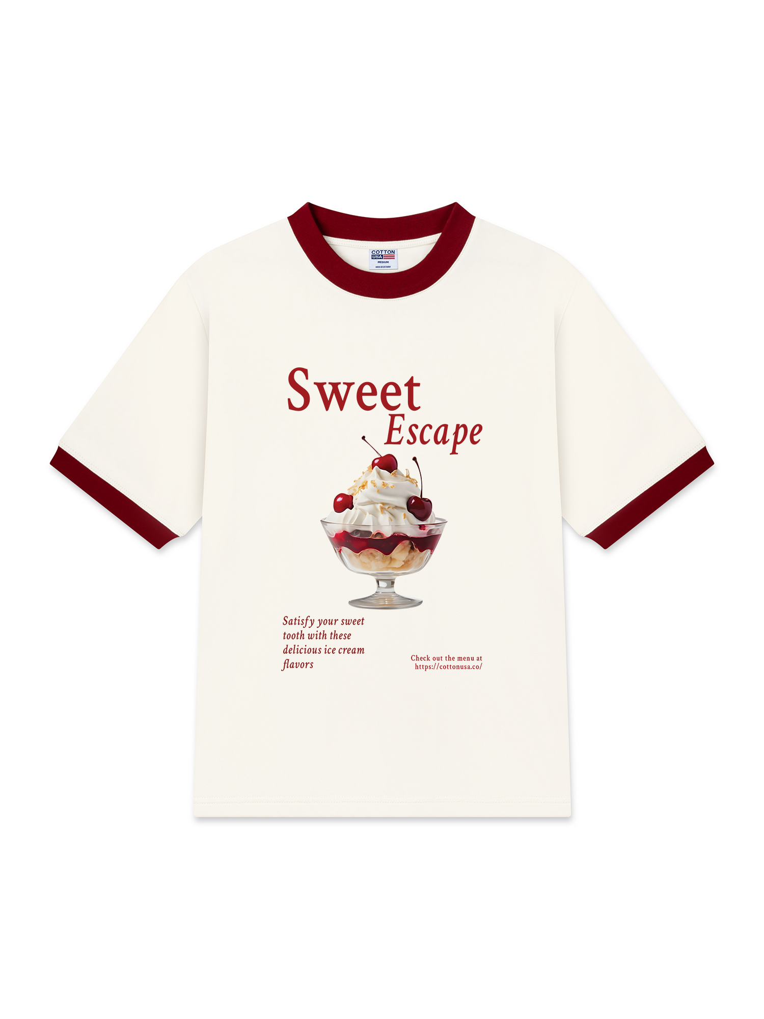 Áo Thun Ringer Relaxed Fit Tropical Sweet Escape