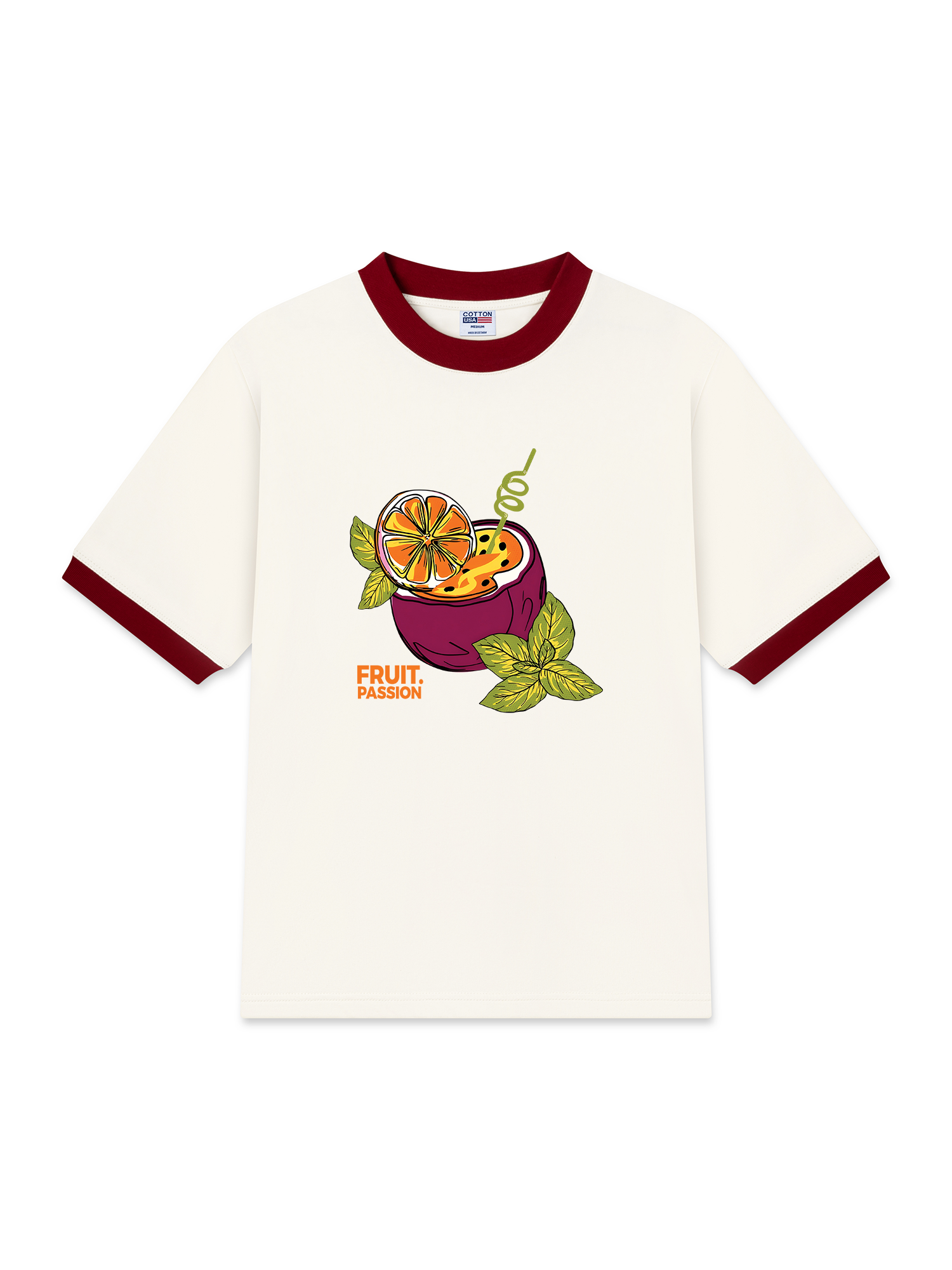 Áo Thun Ringer Relaxed Fit Tropical Passion Fruit