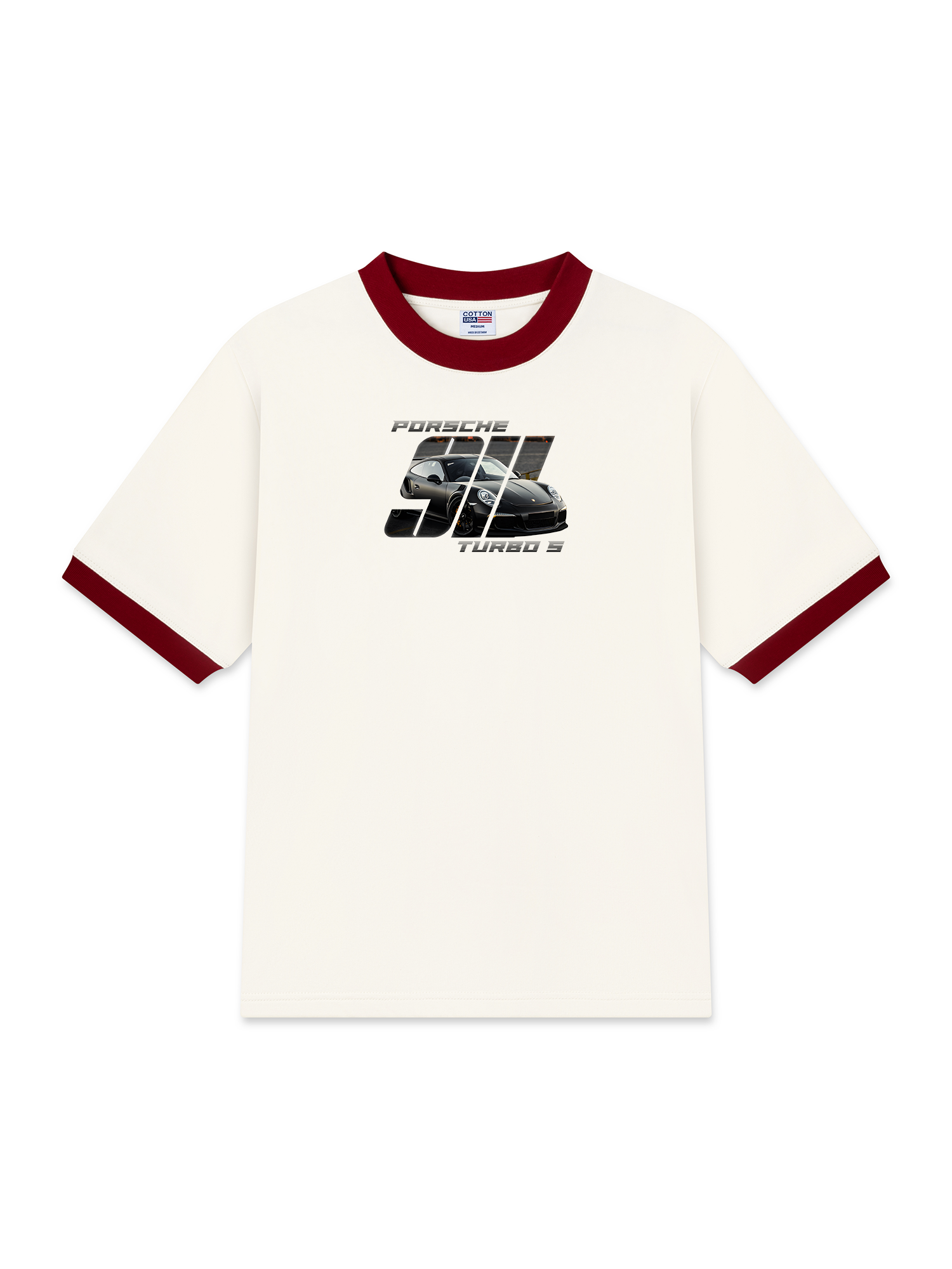 Áo Thun Ringer Relaxed Fit Porsche Silver Turbo S