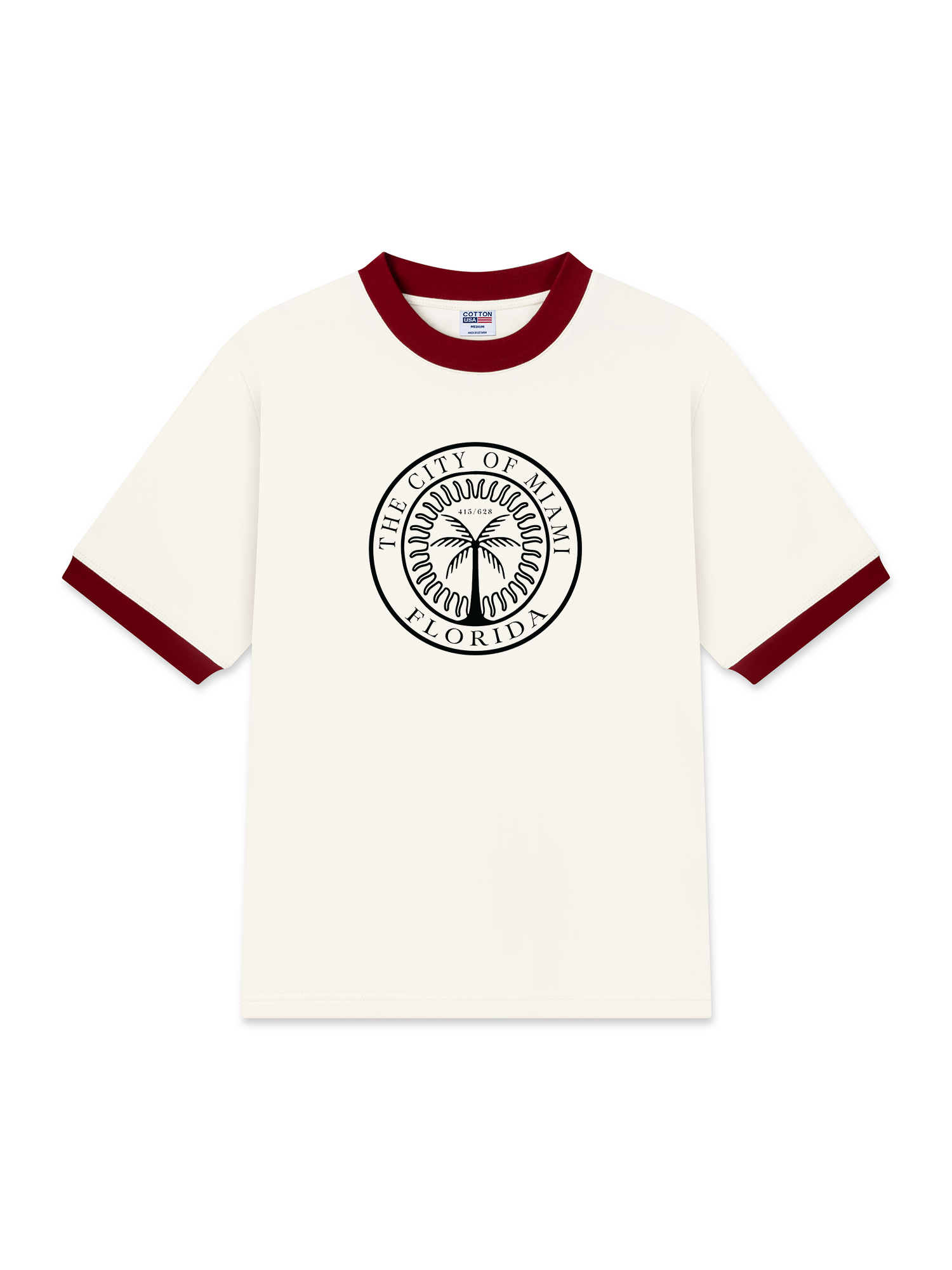 Áo Thun Ringer Relaxed Fit The City of Miami Florida