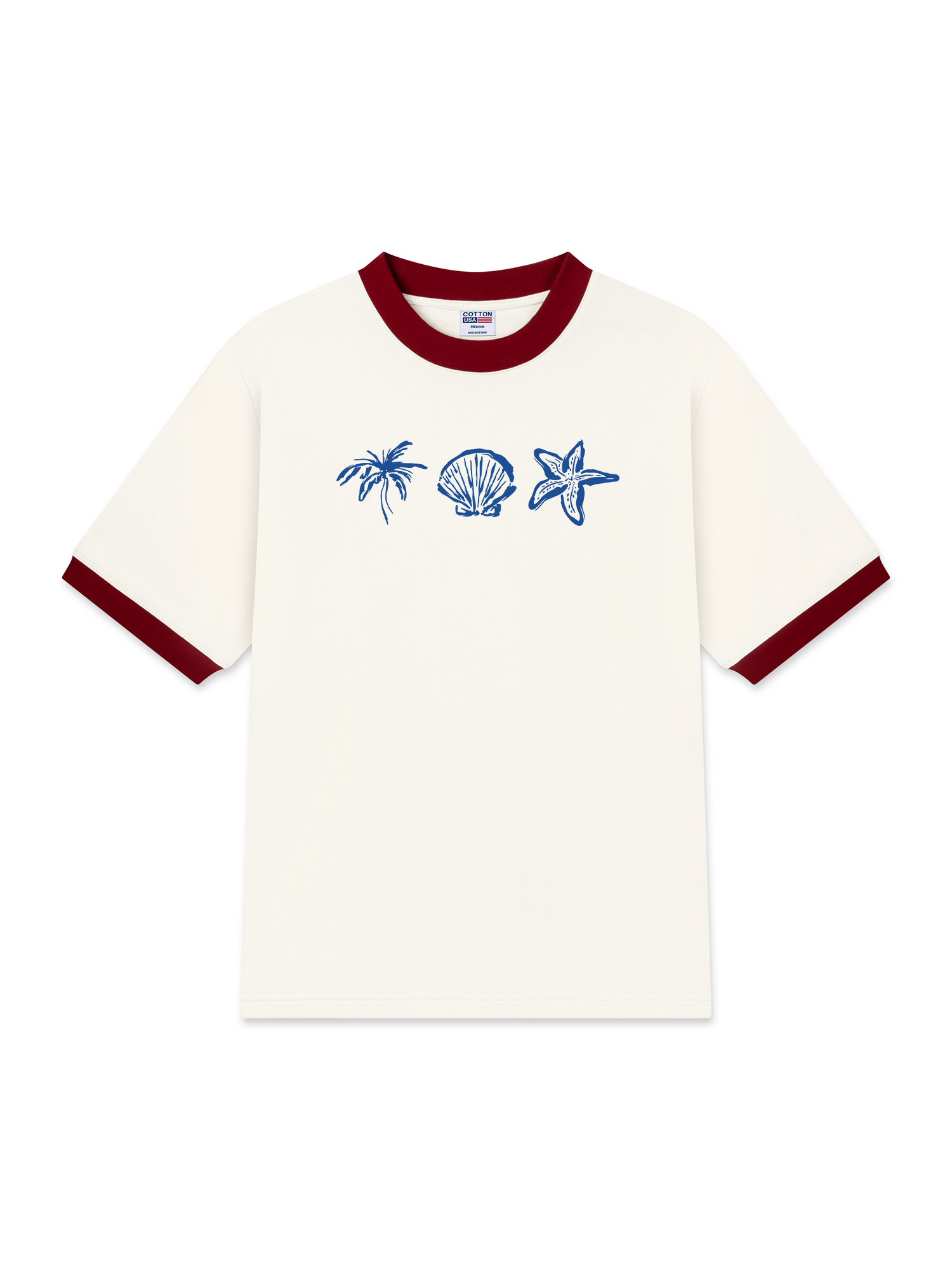 Áo Thun Ringer Relaxed Fit Tropical Sea You Soon