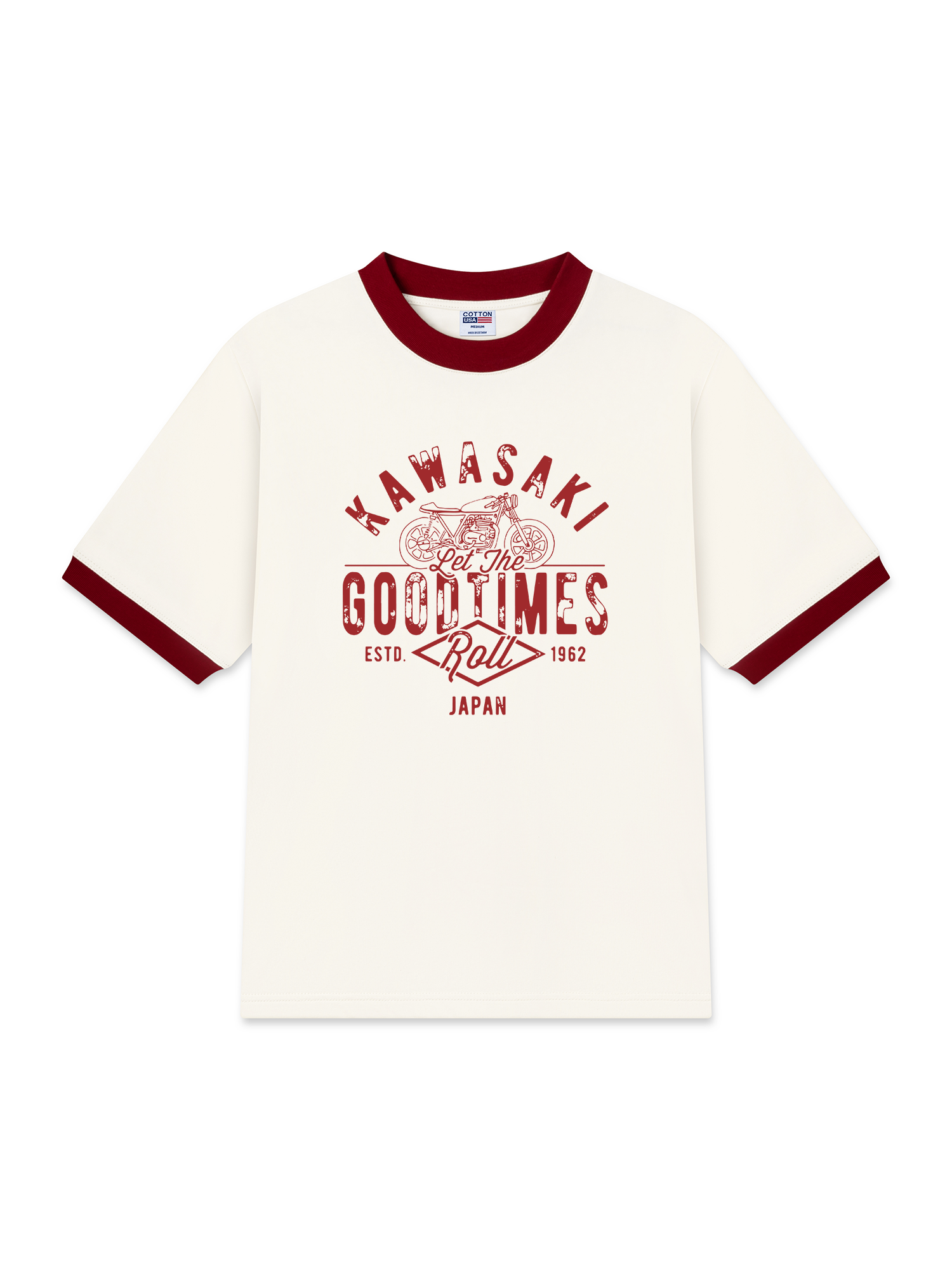 Áo Thun Ringer Relaxed Fit Kawasaki Let The Good Times