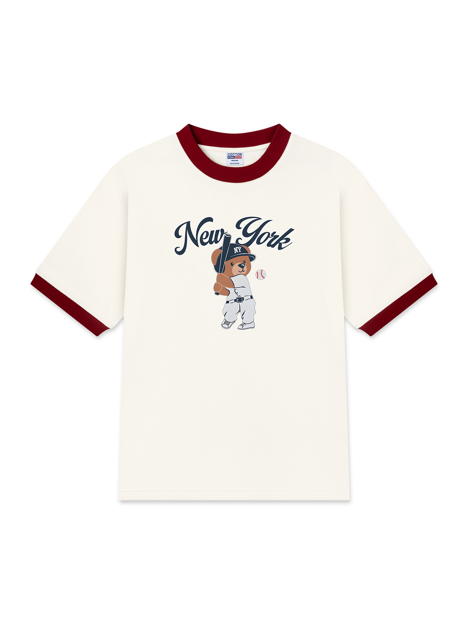 Áo Thun Ringer Relaxed Fit Baseball Bear
