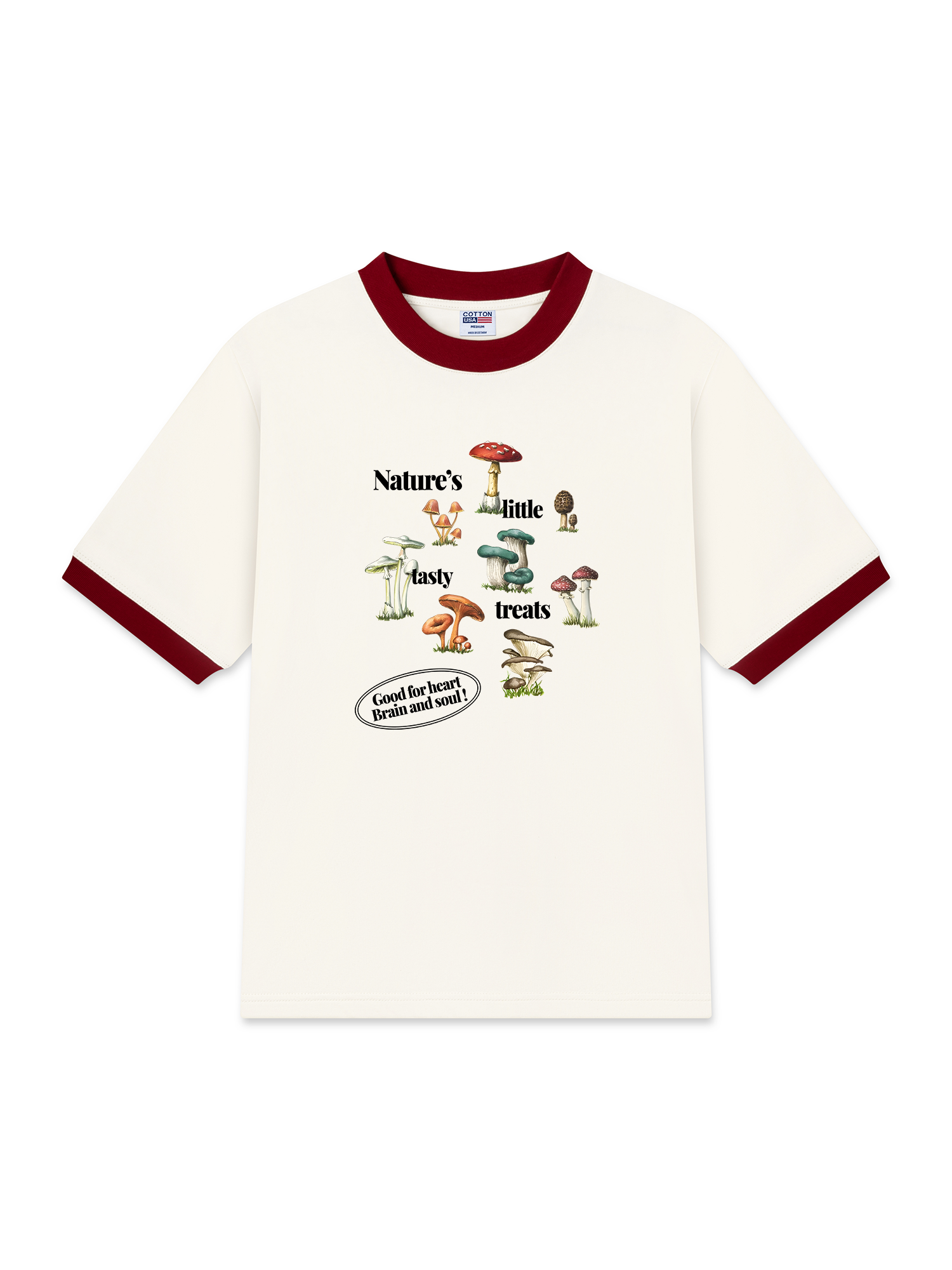 Áo Thun Ringer Relaxed Fit Tropical Mushroom Fungi