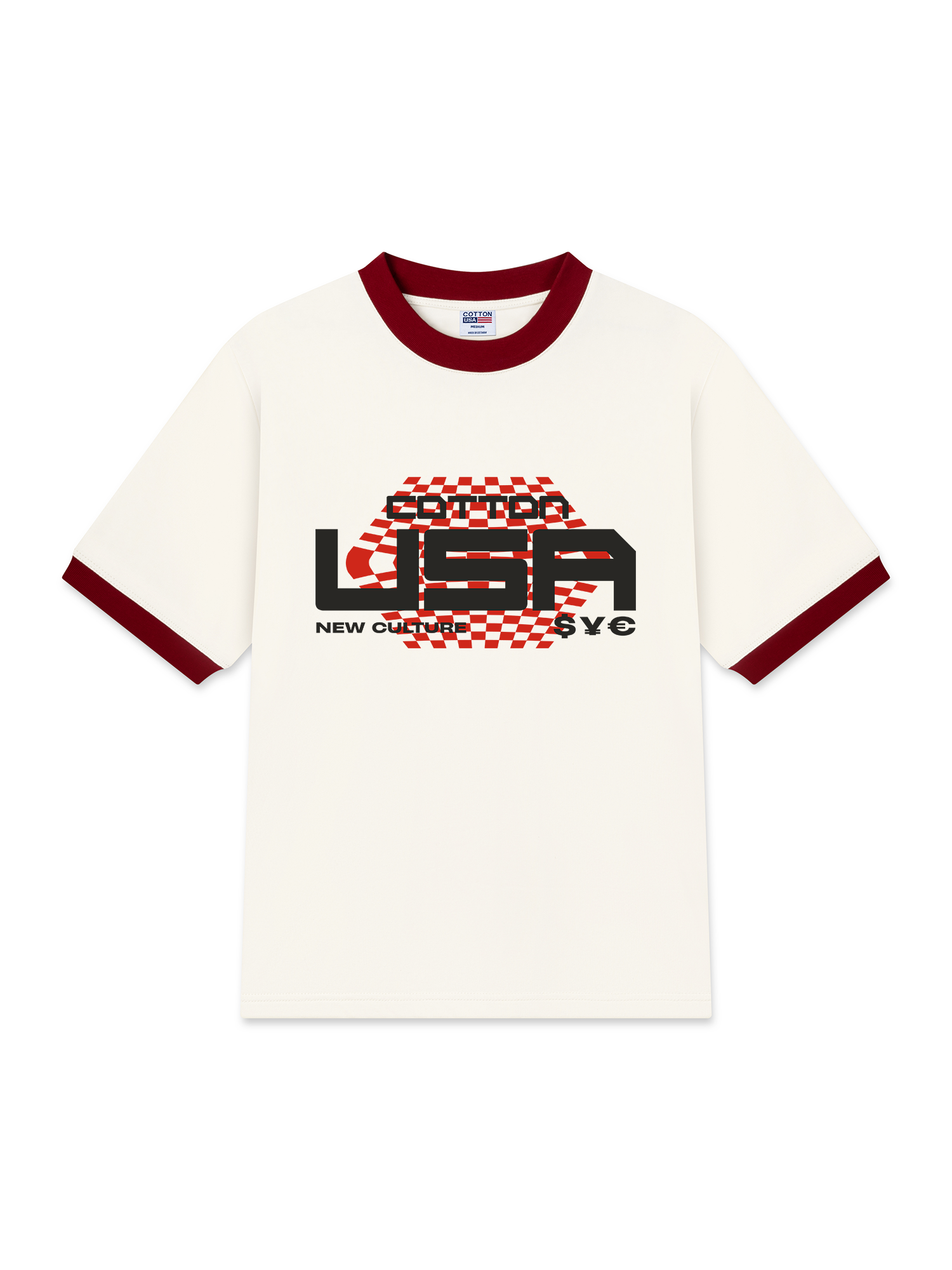 Áo Thun Ringer Relaxed Fit USA New Culture