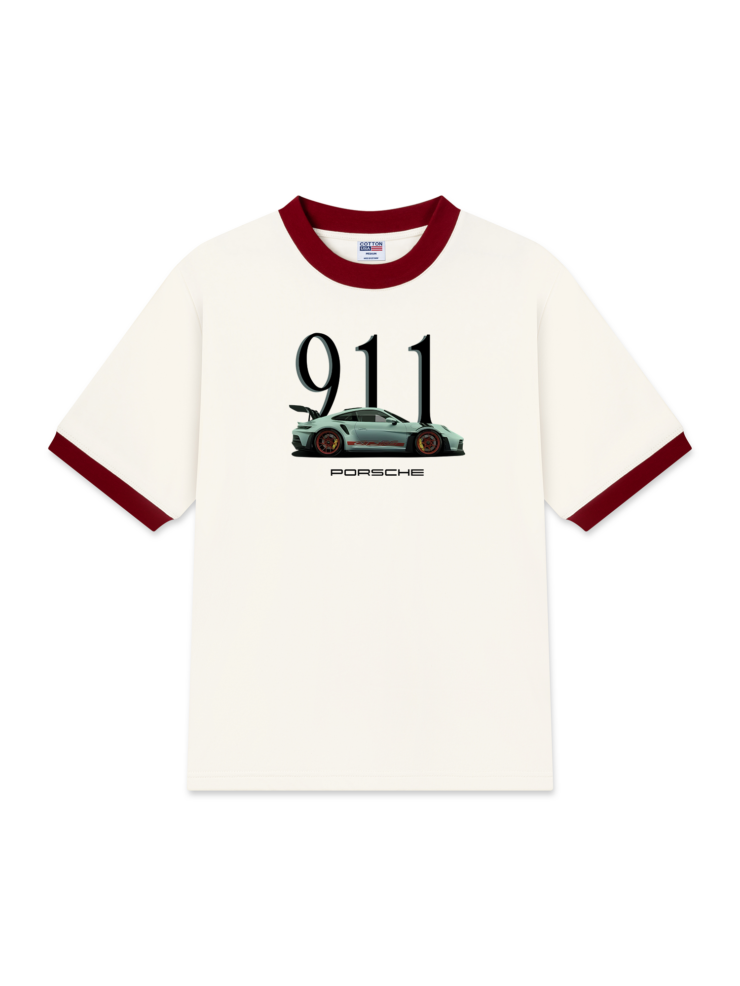 Áo Thun Ringer Relaxed Fit 911 Porsche