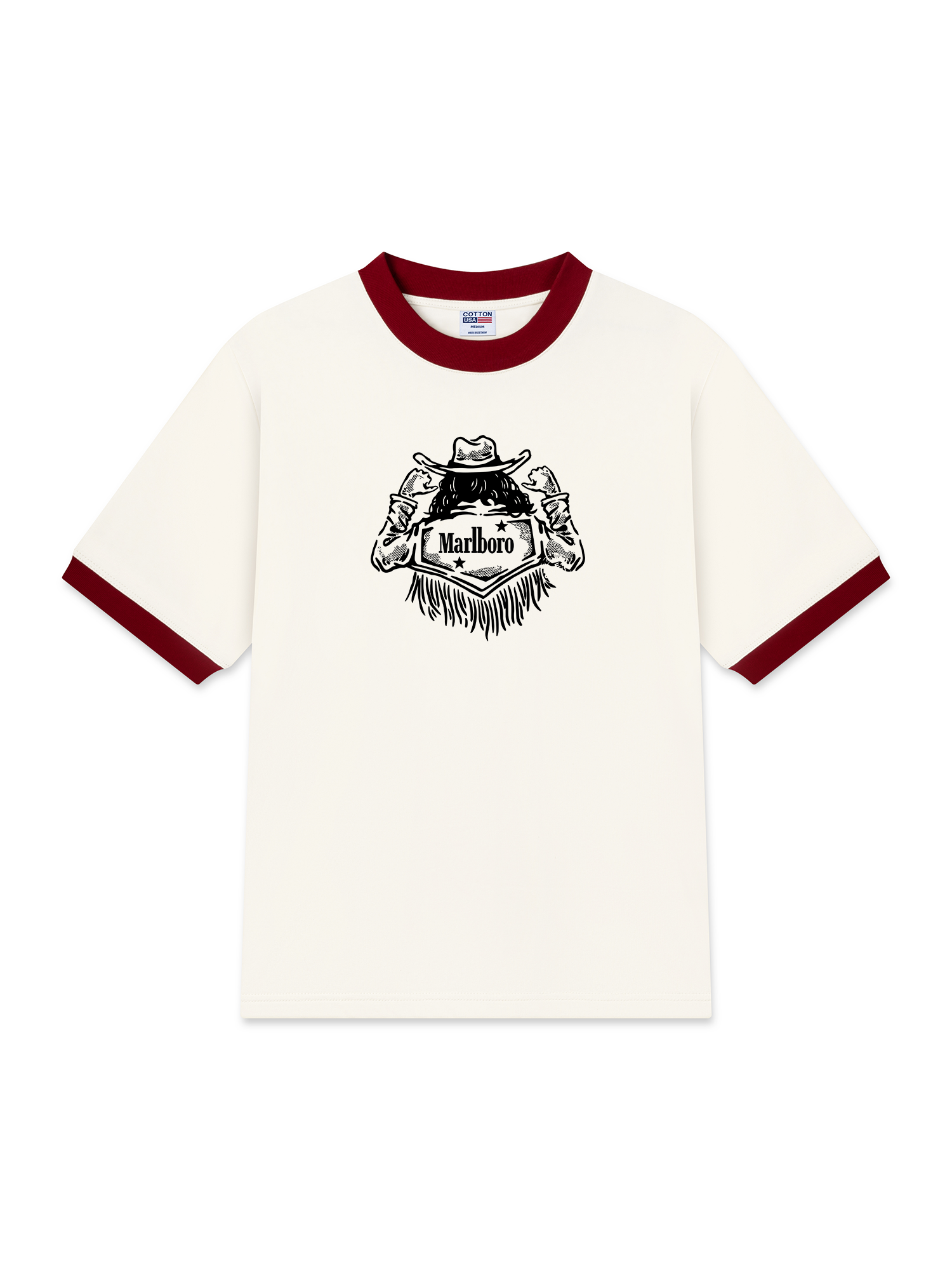 Áo Thun Ringer Relaxed Fit Marlboro Behind Cowboy