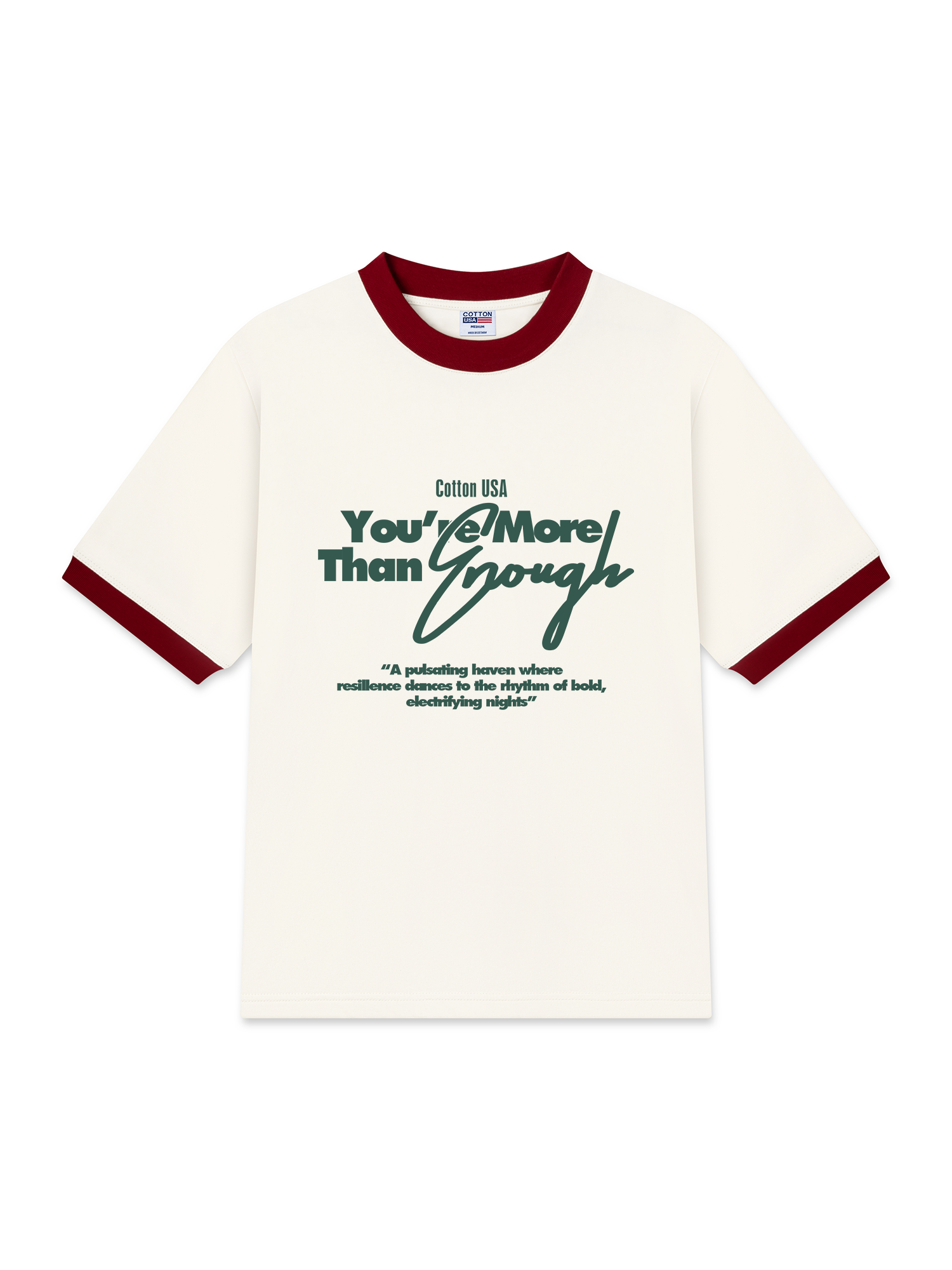 Áo Thun Ringer Relaxed Fit USA More Than Enough