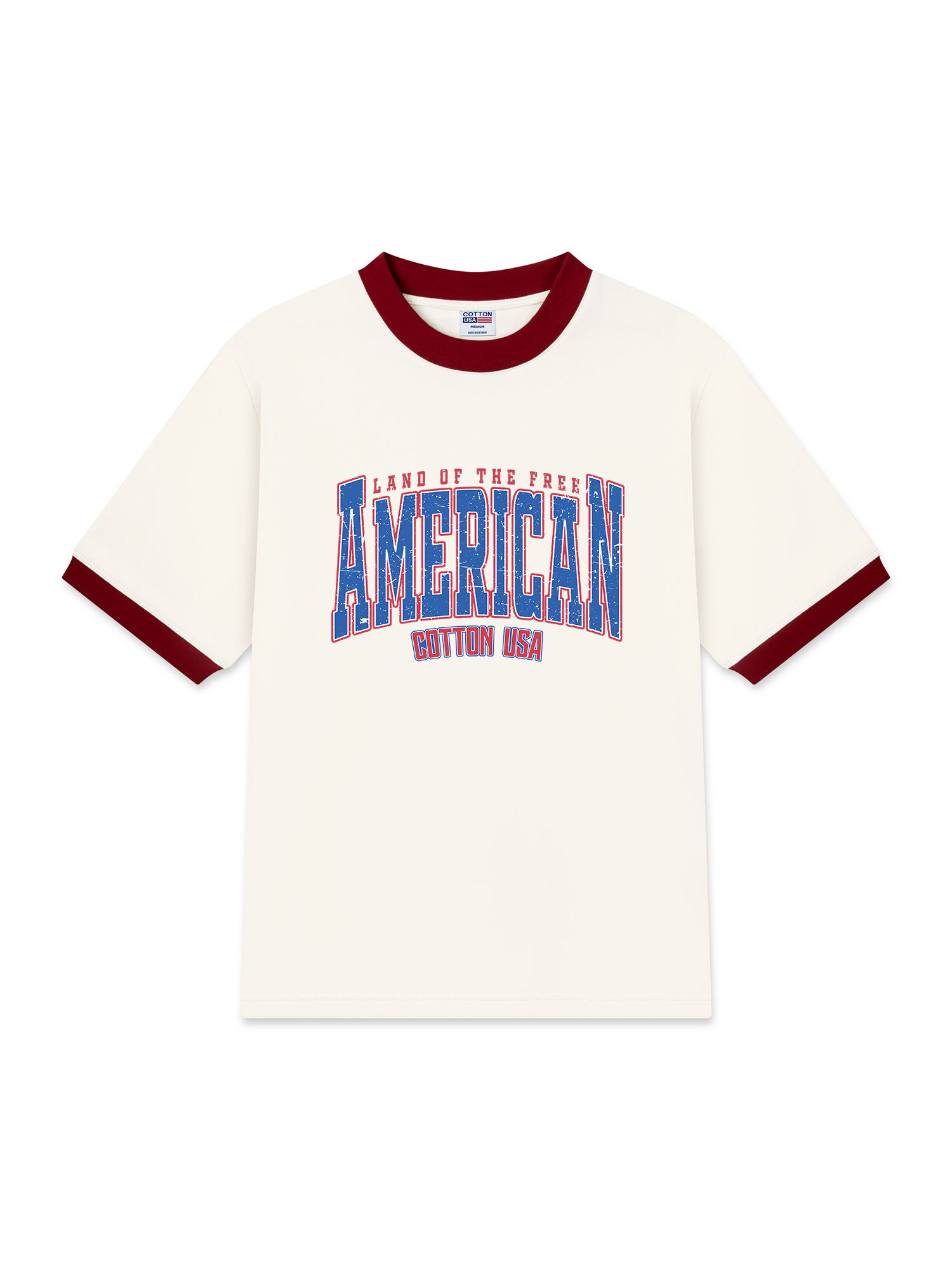 Áo Thun Ringer Relaxed Fit USA Land Of The Free