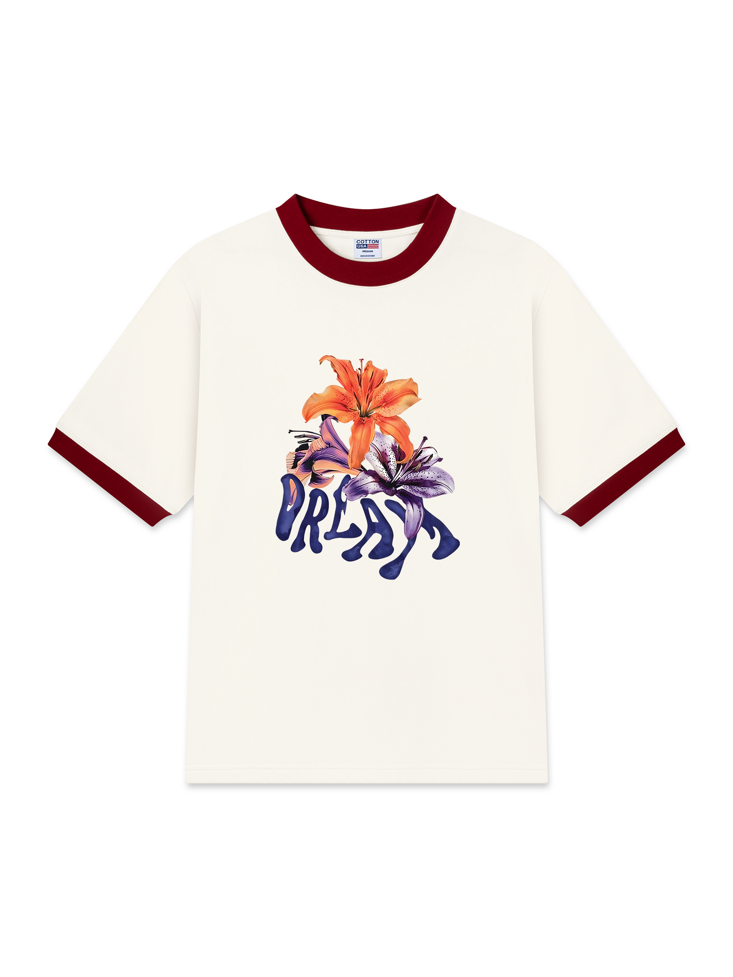 Áo Thun Ringer Relaxed Fit Floral Dream