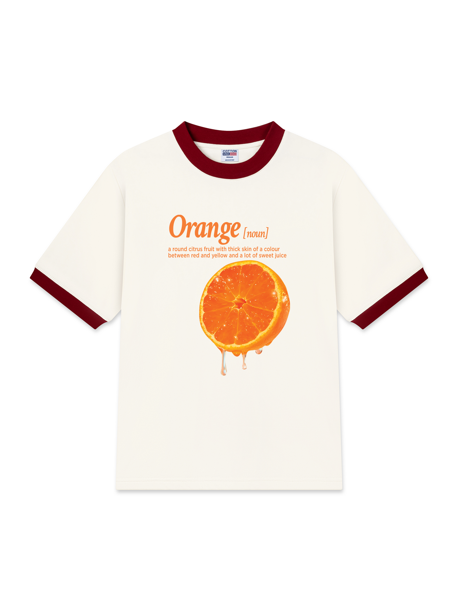 Áo Thun Ringer Relaxed Fit Tropical Orange