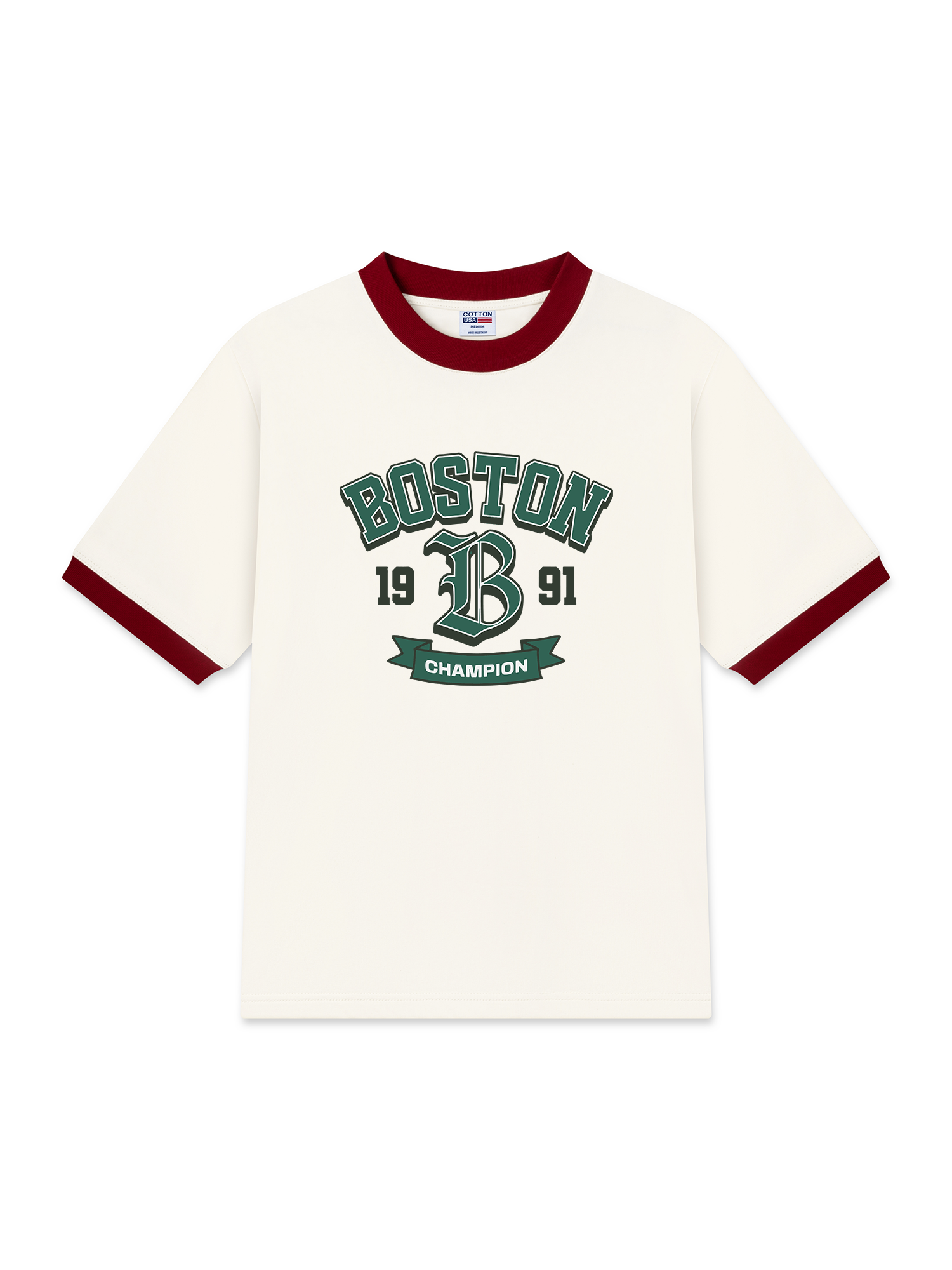 Áo Thun Ringer Relaxed Fit Champions Boston 1991