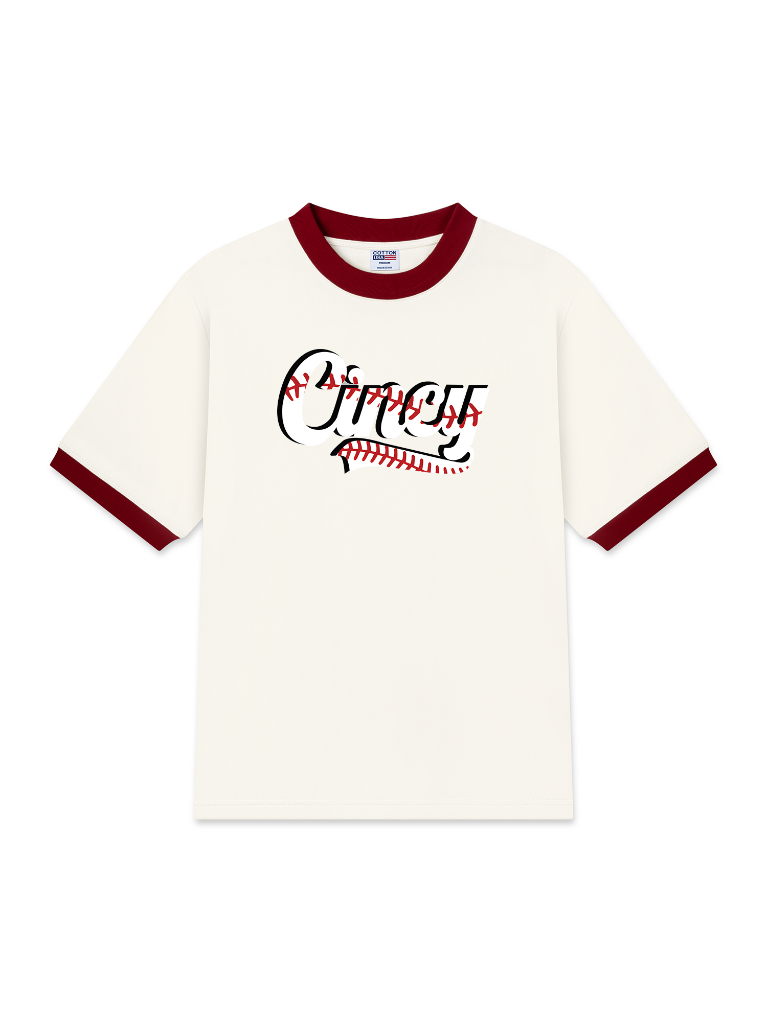 Áo Thun Ringer Relaxed Fit Baseball Cincy