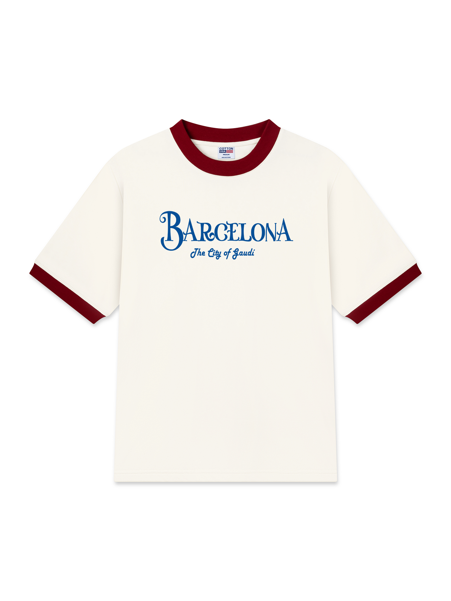 Áo Thun Ringer Relaxed Fit Barcelona