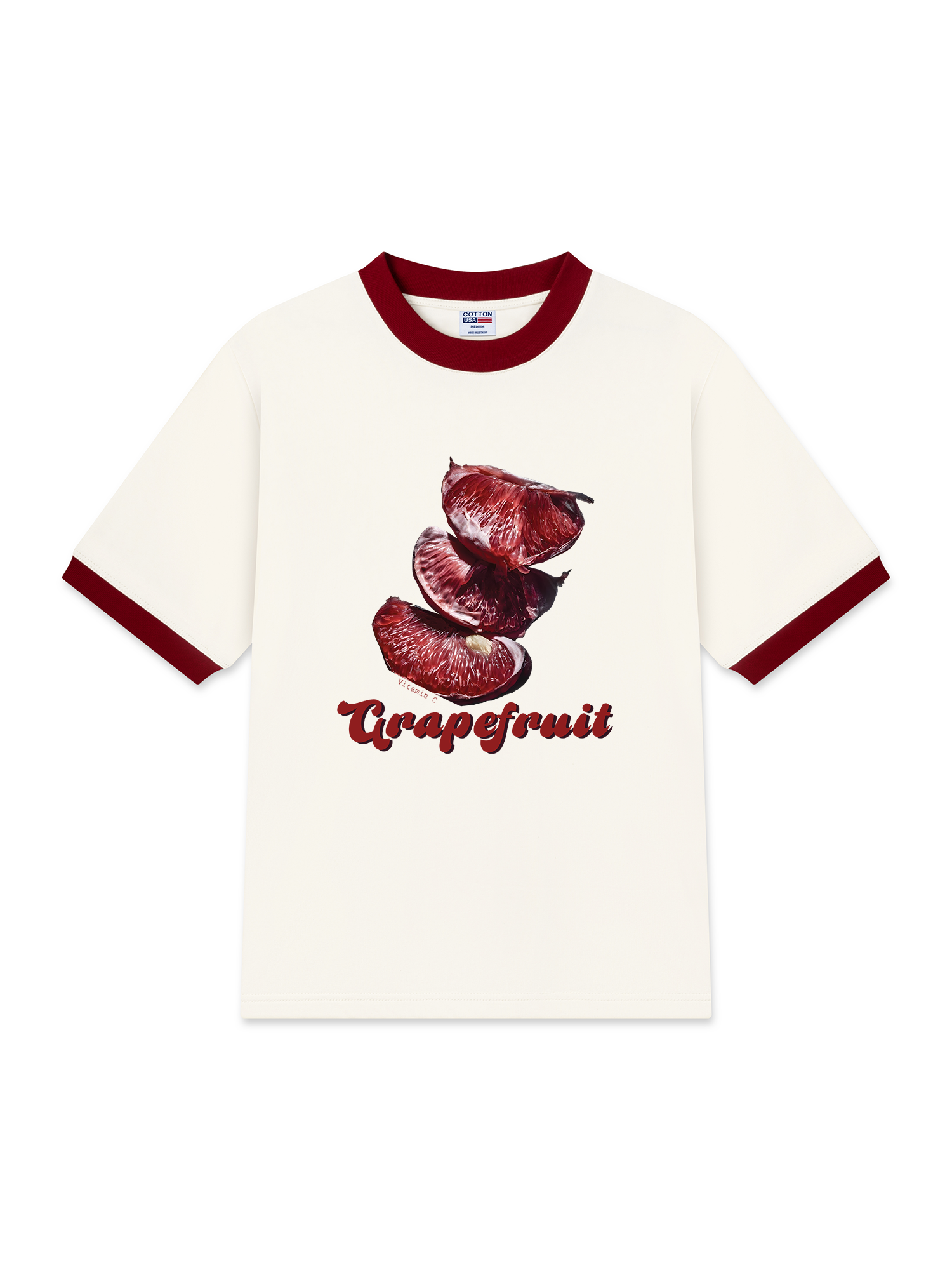 Áo Thun Ringer Relaxed Fit Tropical grapefruit