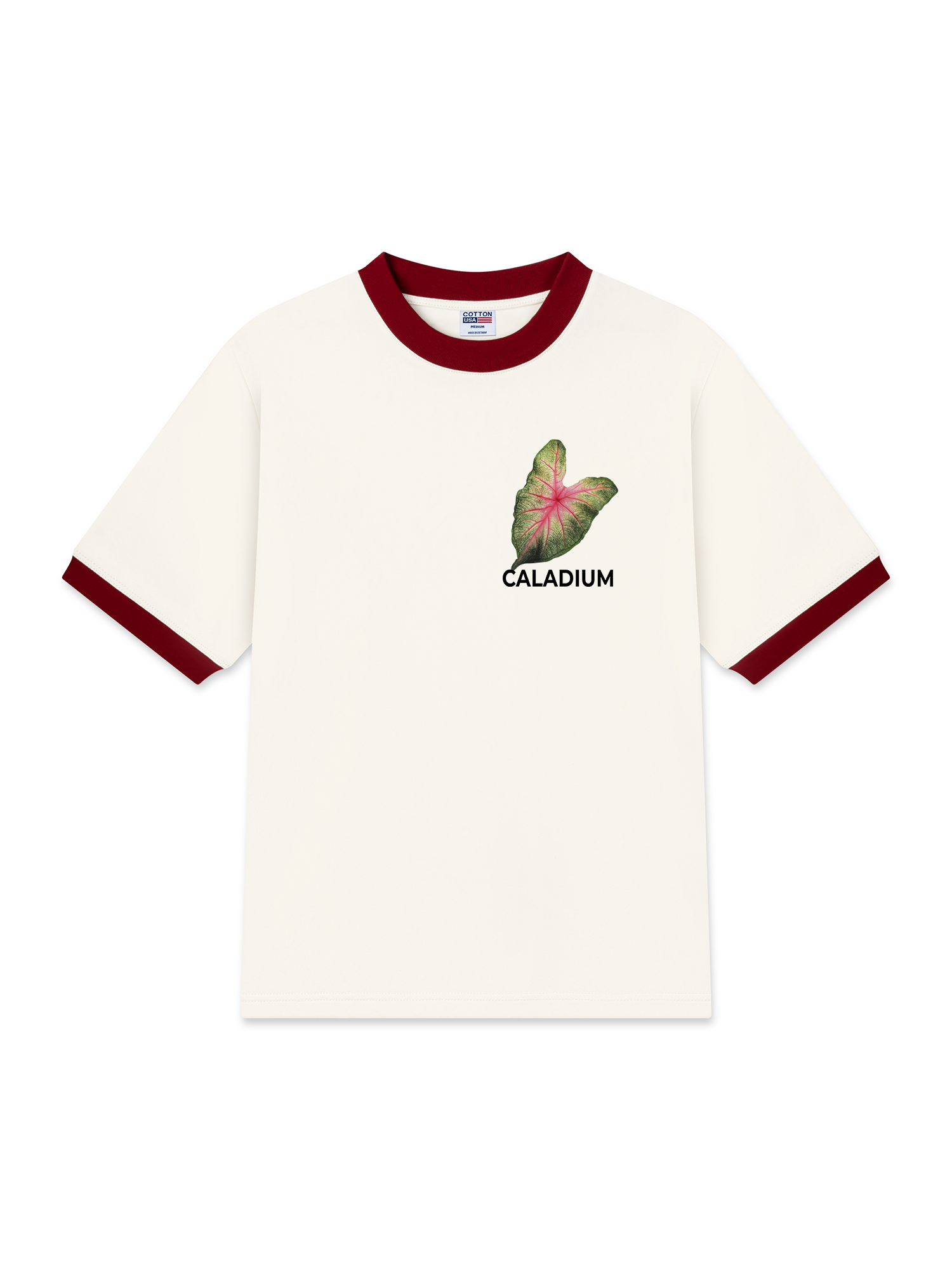 Áo Thun Ringer Relaxed Fit Tropical Leaf