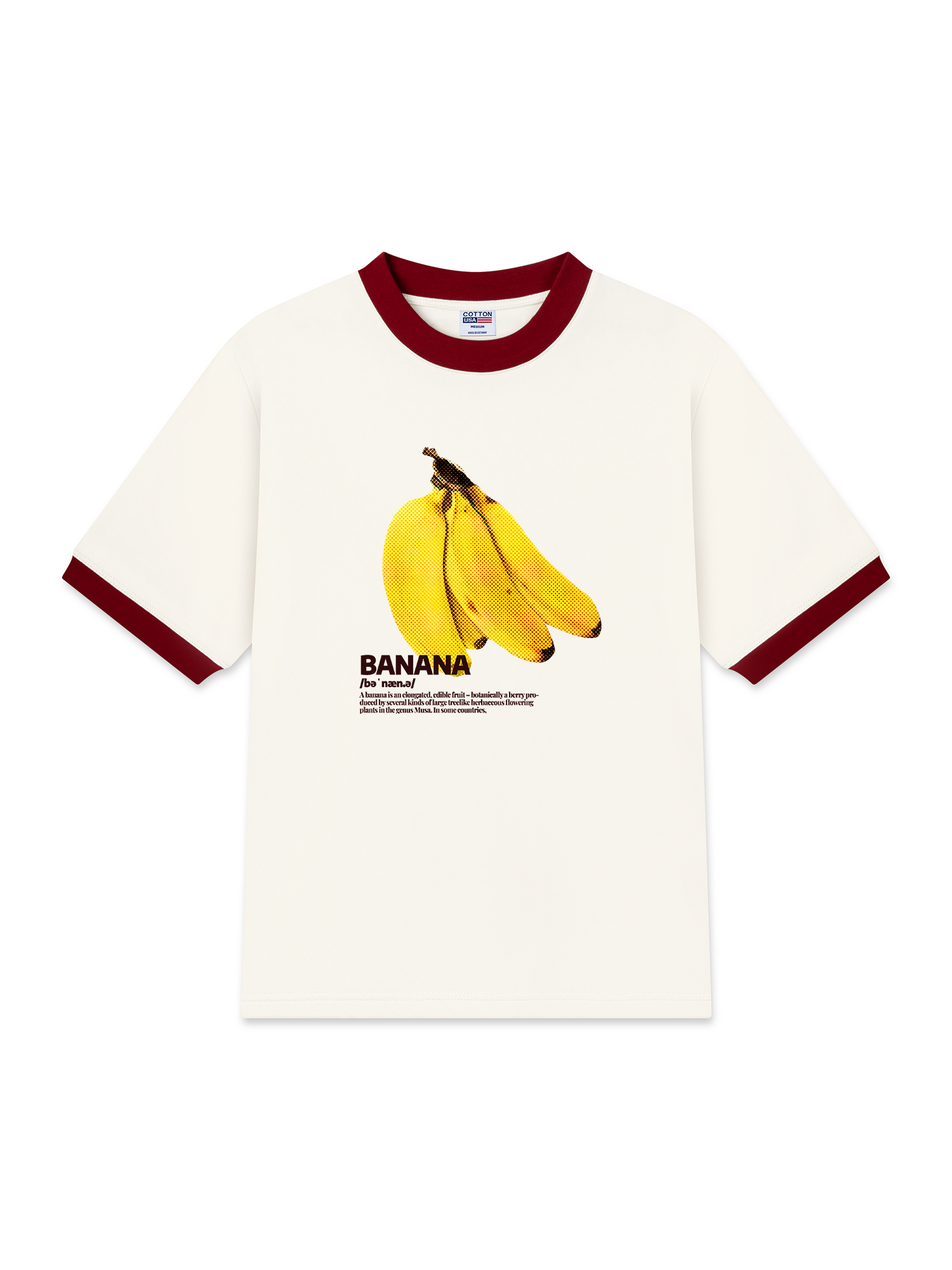 Áo Thun Ringer Relaxed Fit Tropical Banana Retro