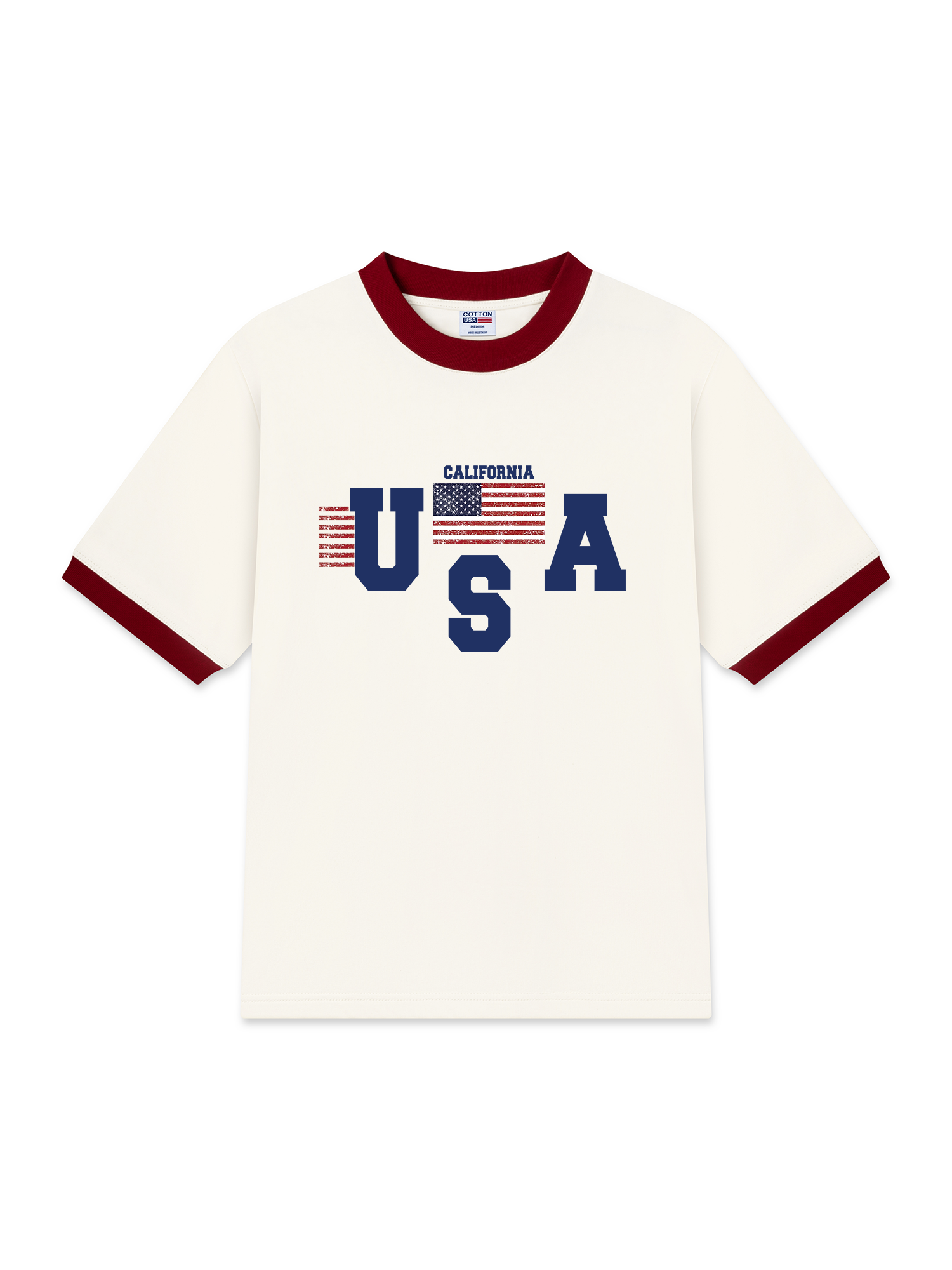 Áo Thun Ringer Relaxed Fit USA California