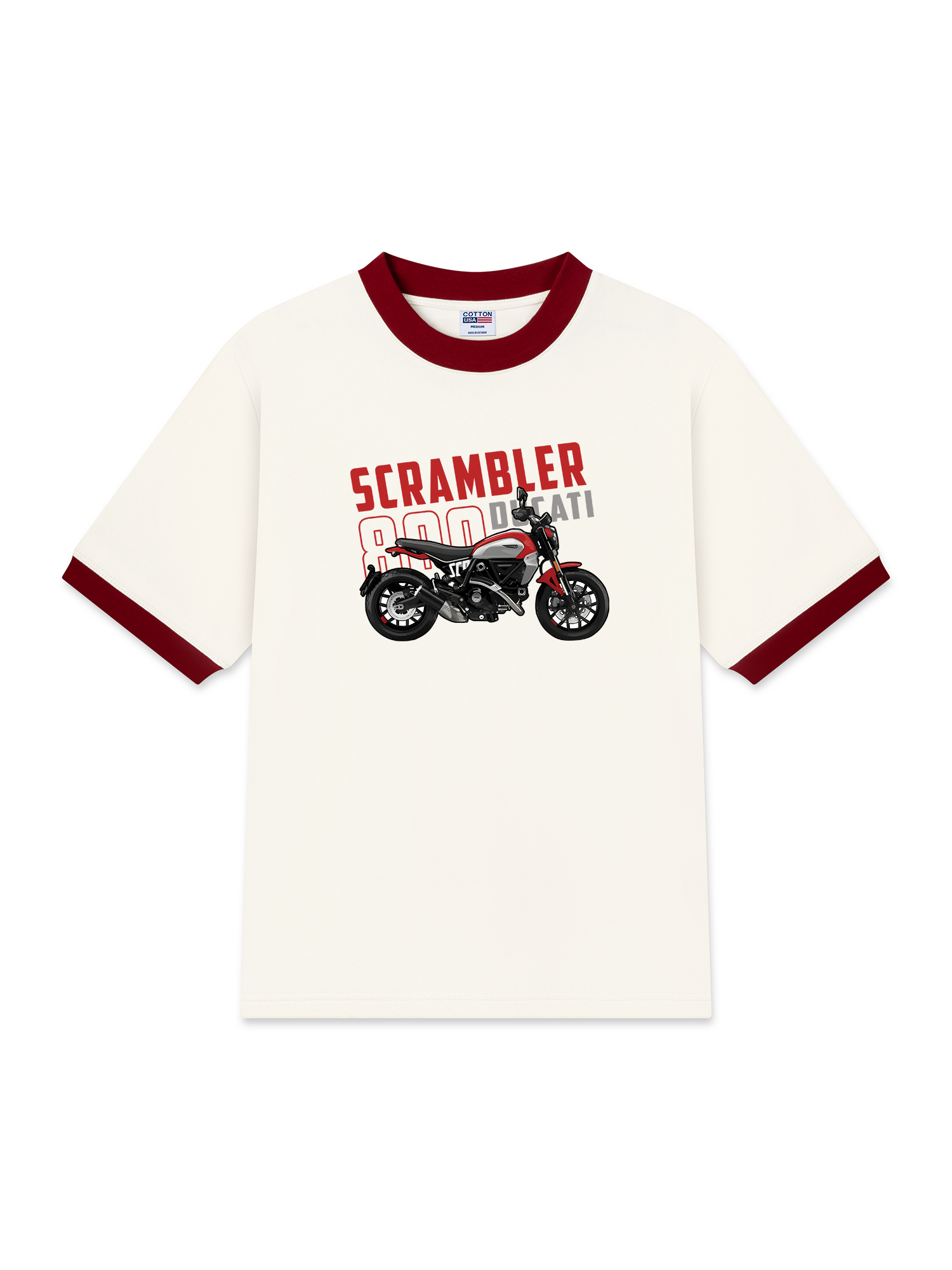 Áo Thun Ringer Relaxed Fit Scrambler 800 ducati