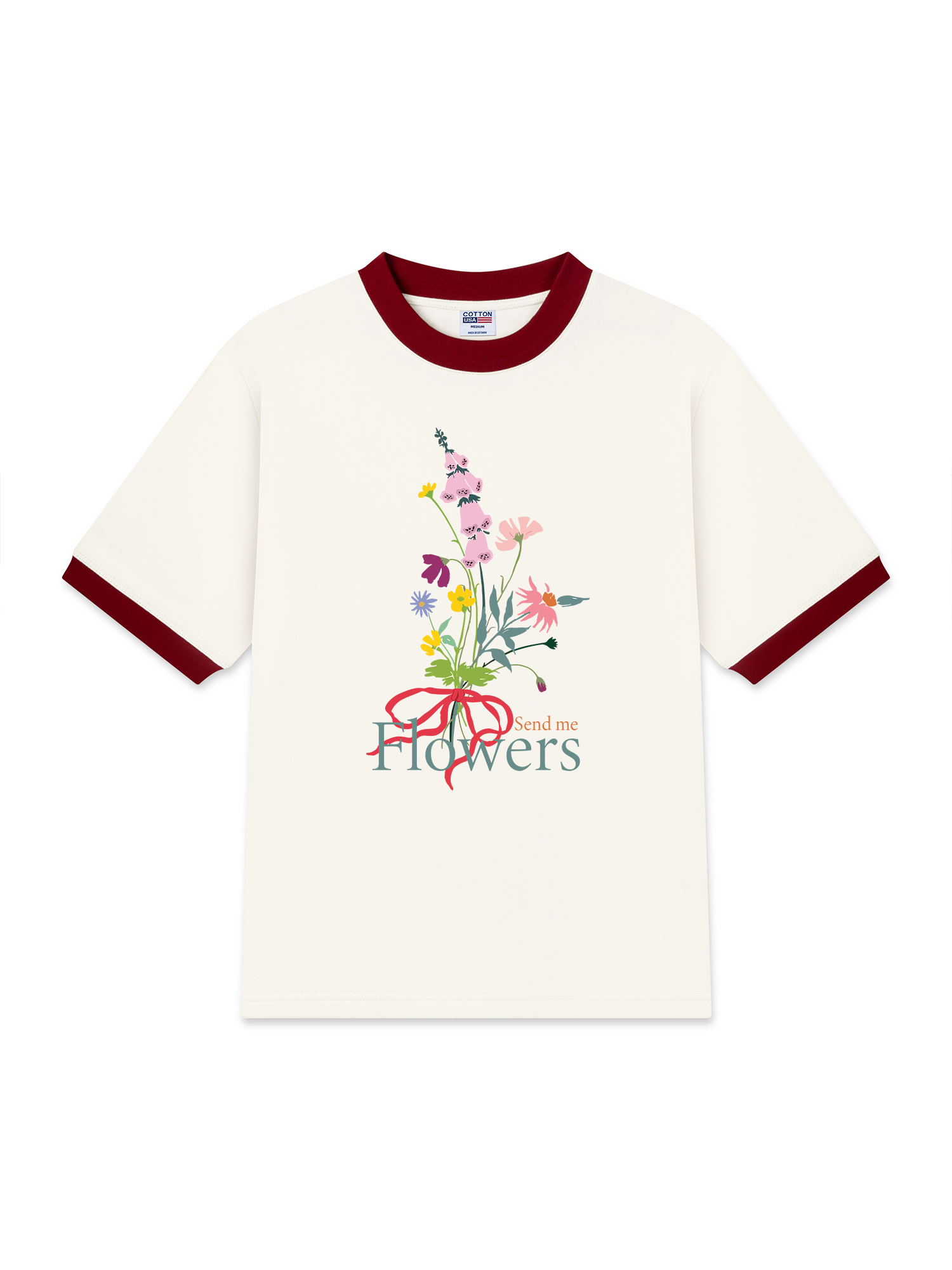 Áo Thun Ringer Relaxed Fit Send me Flowers