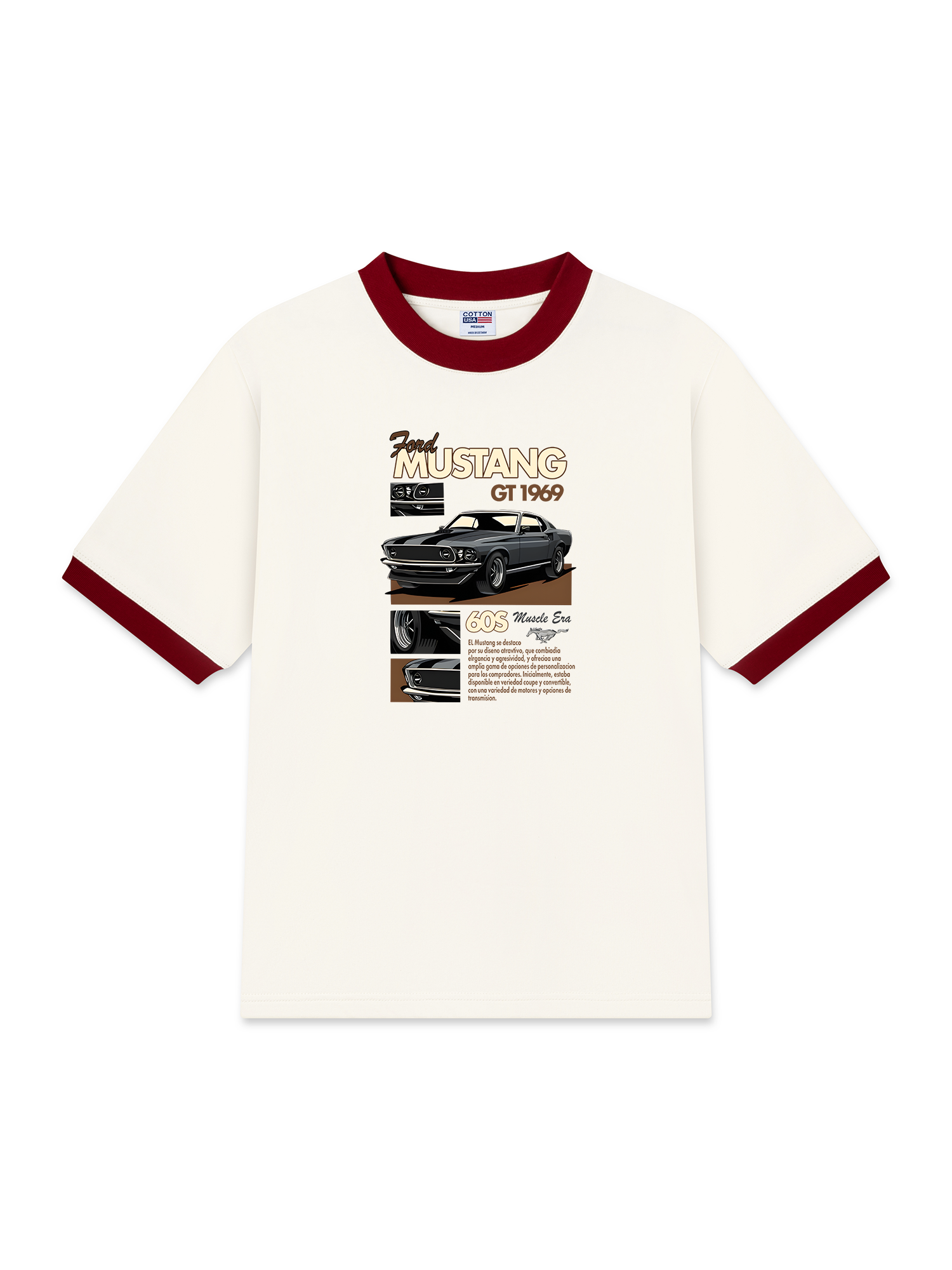 Áo Thun Ringer Relaxed Fit Mustang GT1969