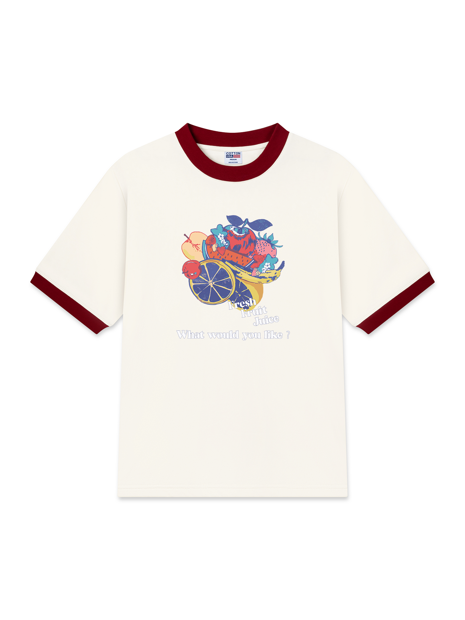 Áo Thun Ringer Relaxed Fit Tropical Fresh Fruit Juice